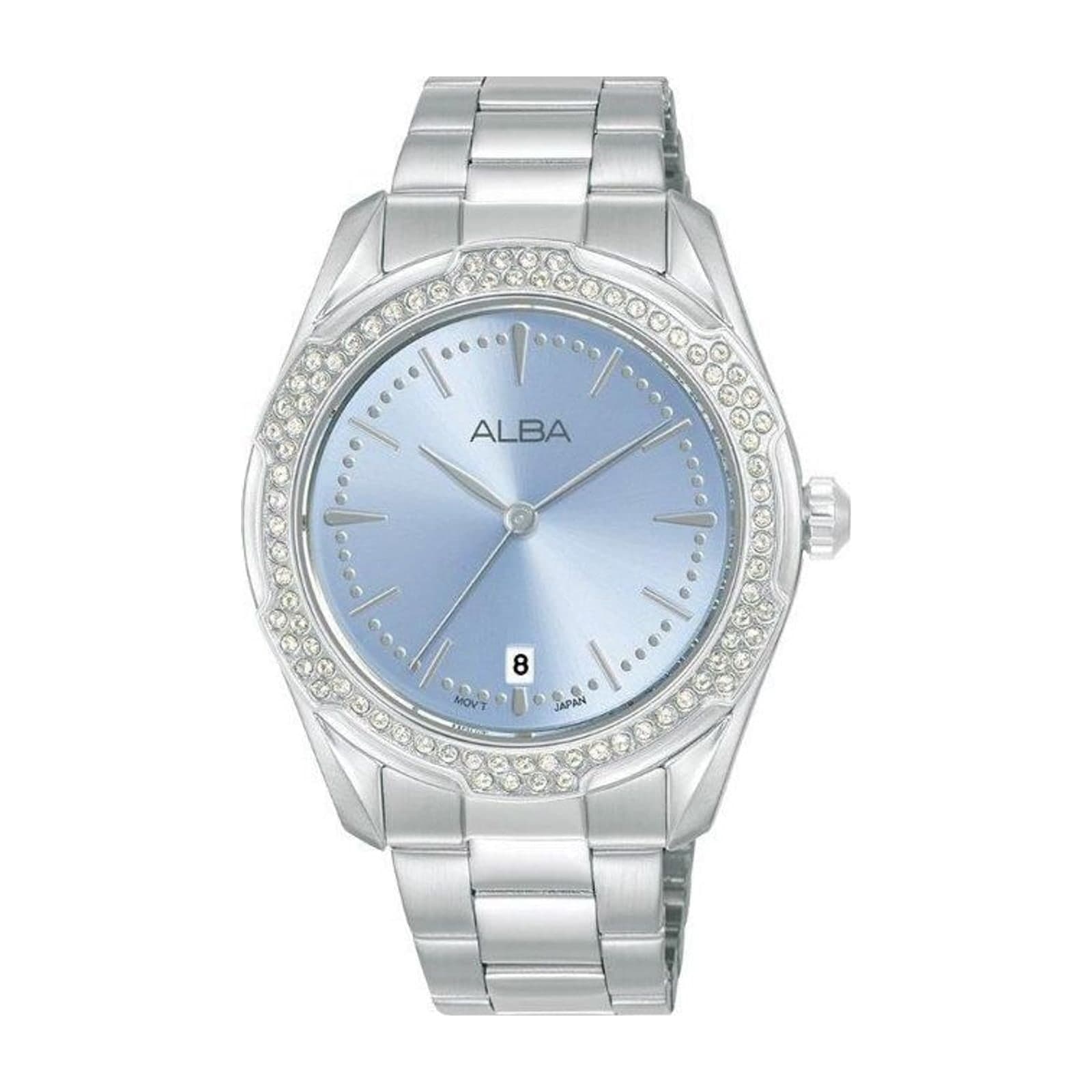 Alba Signa Women's Watch, 36 mm, Steel Bracelet, Light Blue Dial