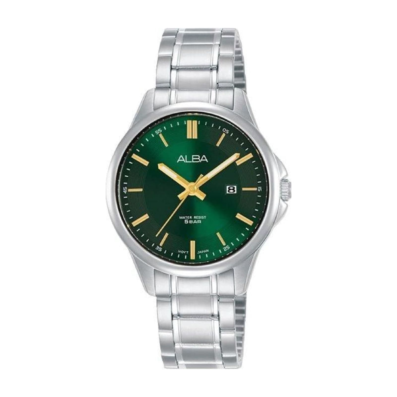 Alba AH7V87X1 Women's Watch, 31 mm, Steel Bracelet, Green Dial