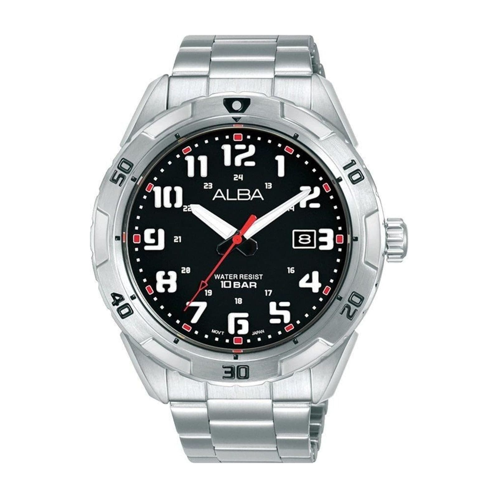 Alba Active AS9R81X1 Men's Watch, 45 mm, Steel Bracelet
