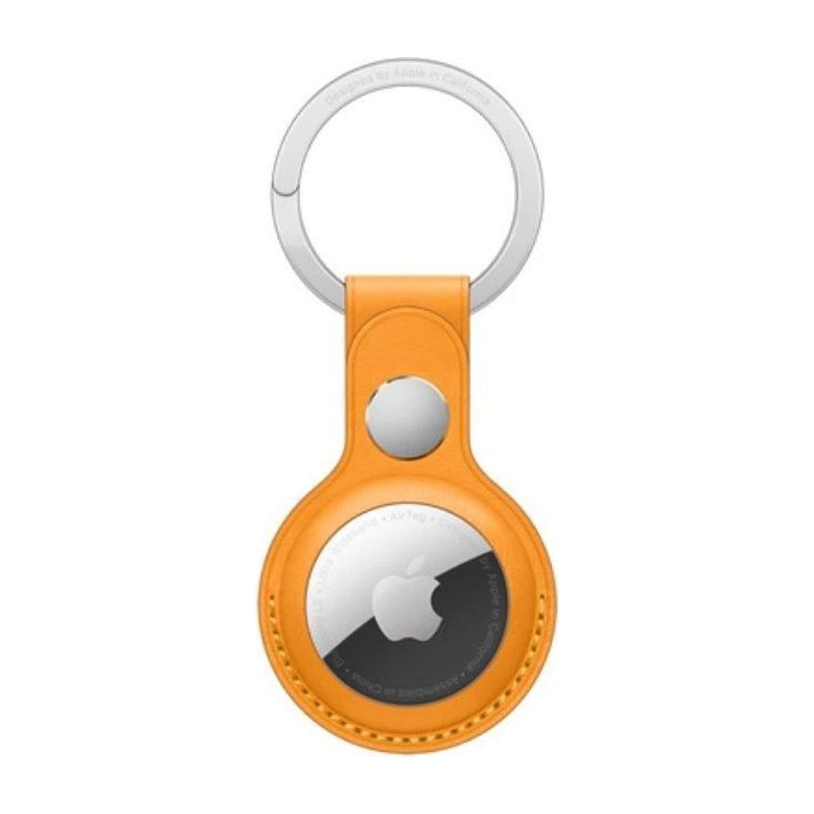 Apple AirTag Leather Key Ring, California Poppy