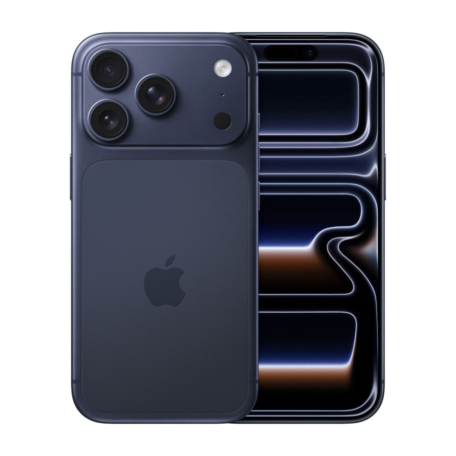 Apple iPhone 17 Pro, 256 GB, Deep Blue, front and back