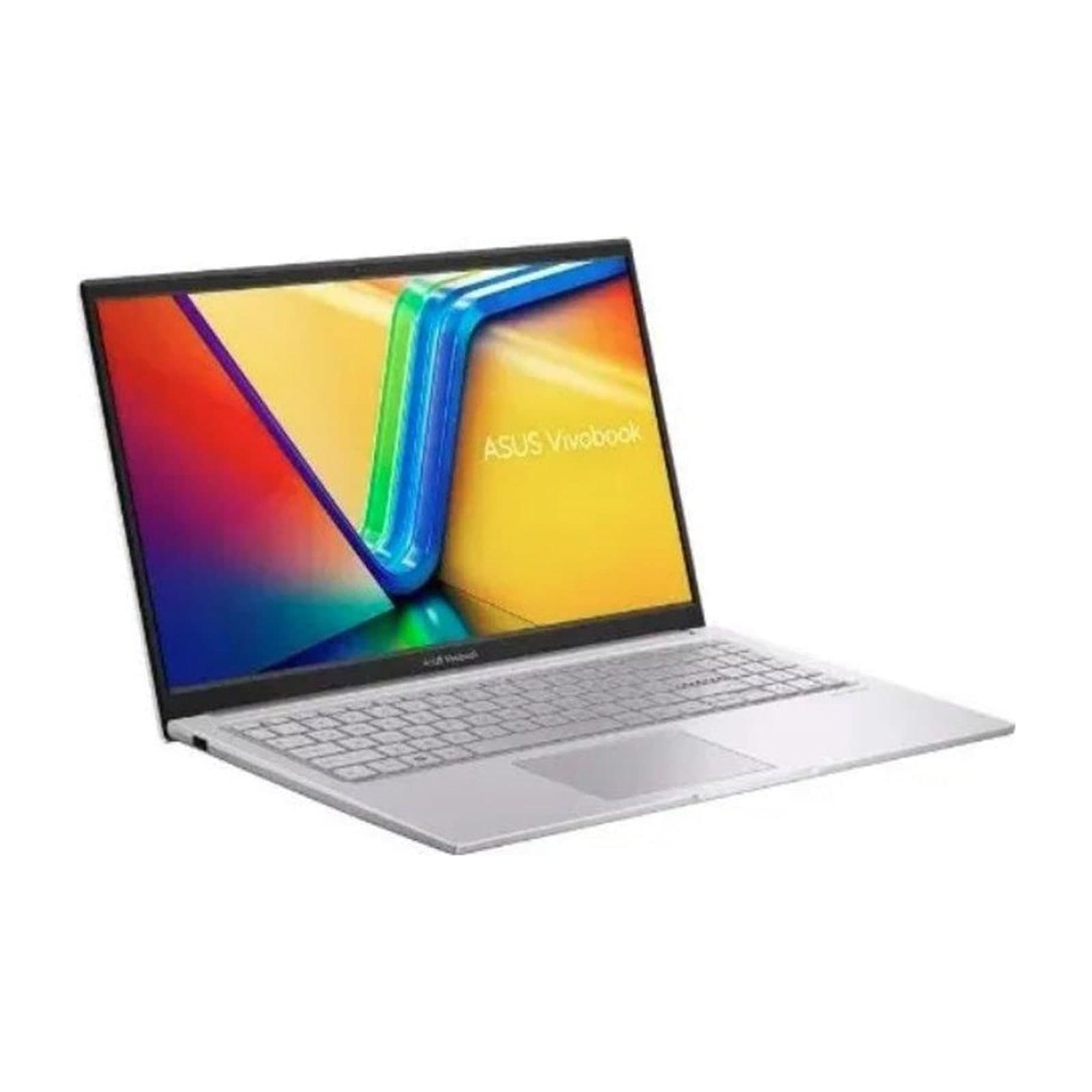 ASUS Vivobook 15 laptop in silver, angled front