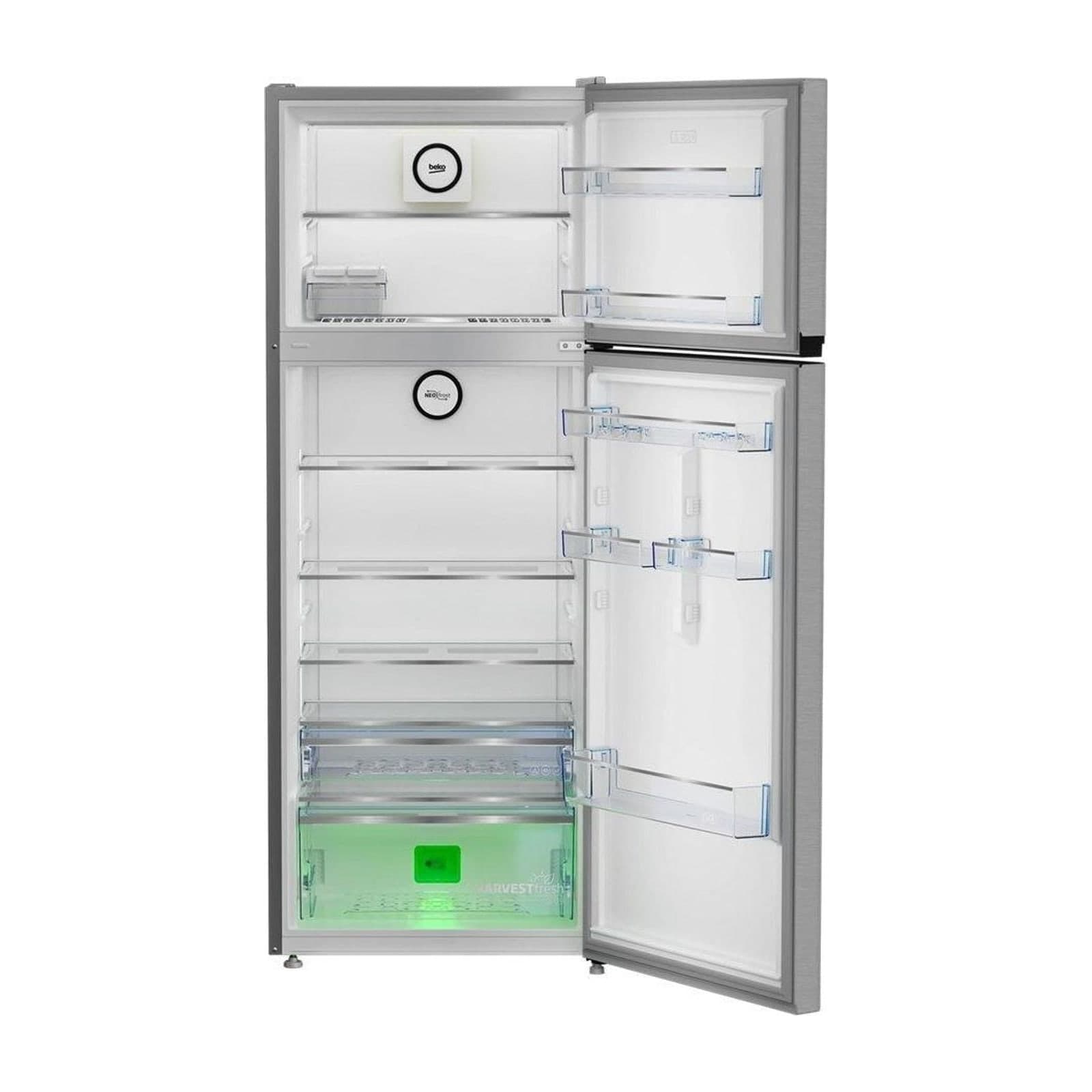Beko RDNG55M20TSX Top-Mount Refrigerator, 14.3 cu ft, 406 L, Silver — alternate view