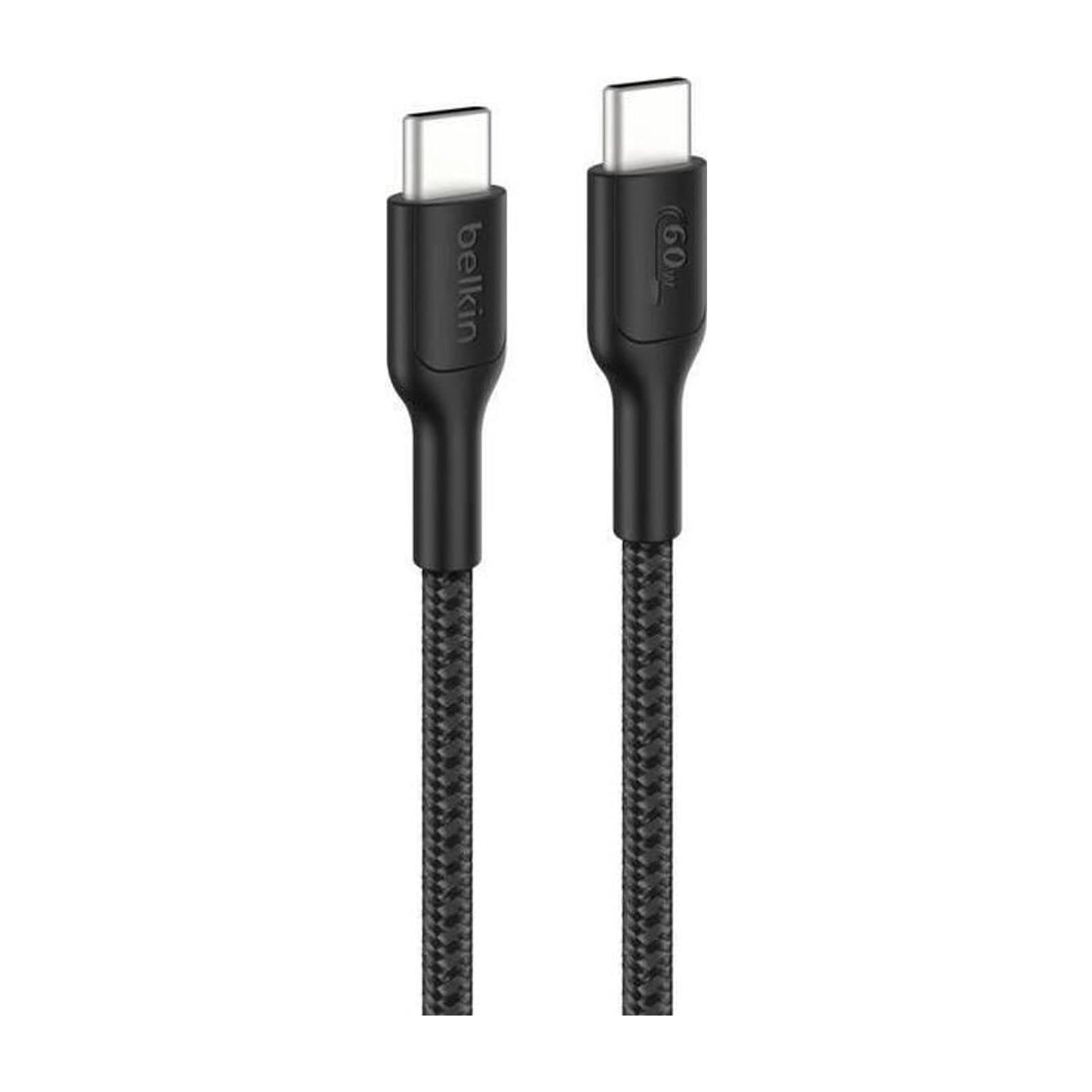 Belkin Braided USB-C to USB-C Cable, 60 W, 2 m, Black