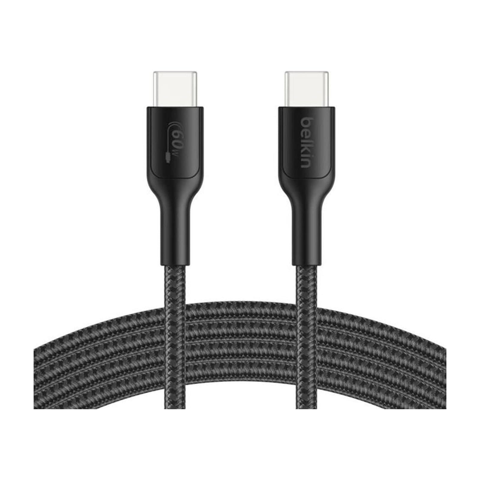 Belkin Braided USB-C to USB-C Cable, 60 W, 2 m, Black — alternate view