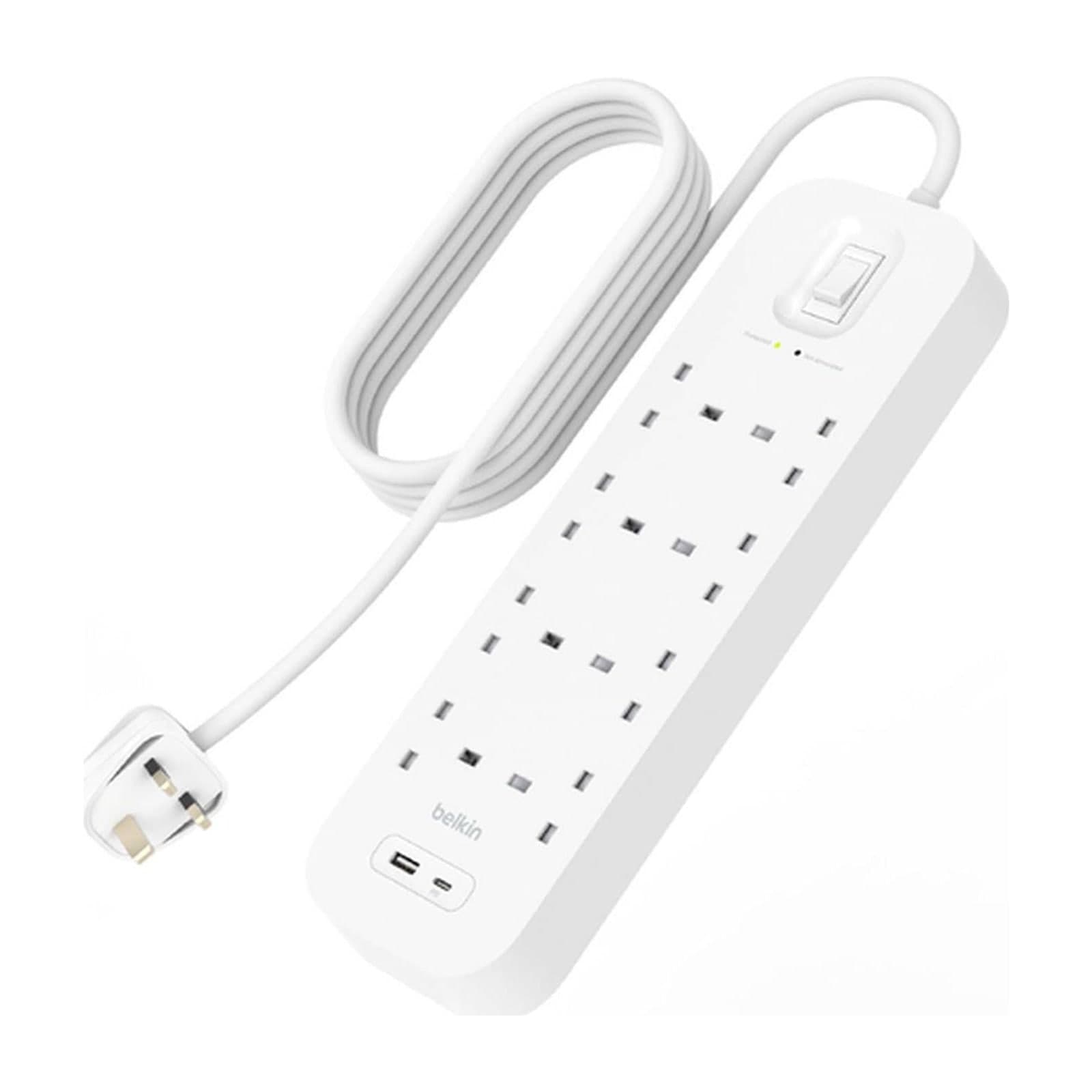 Belkin 8-Outlet Surge Protector Power Strip with USB-C PD