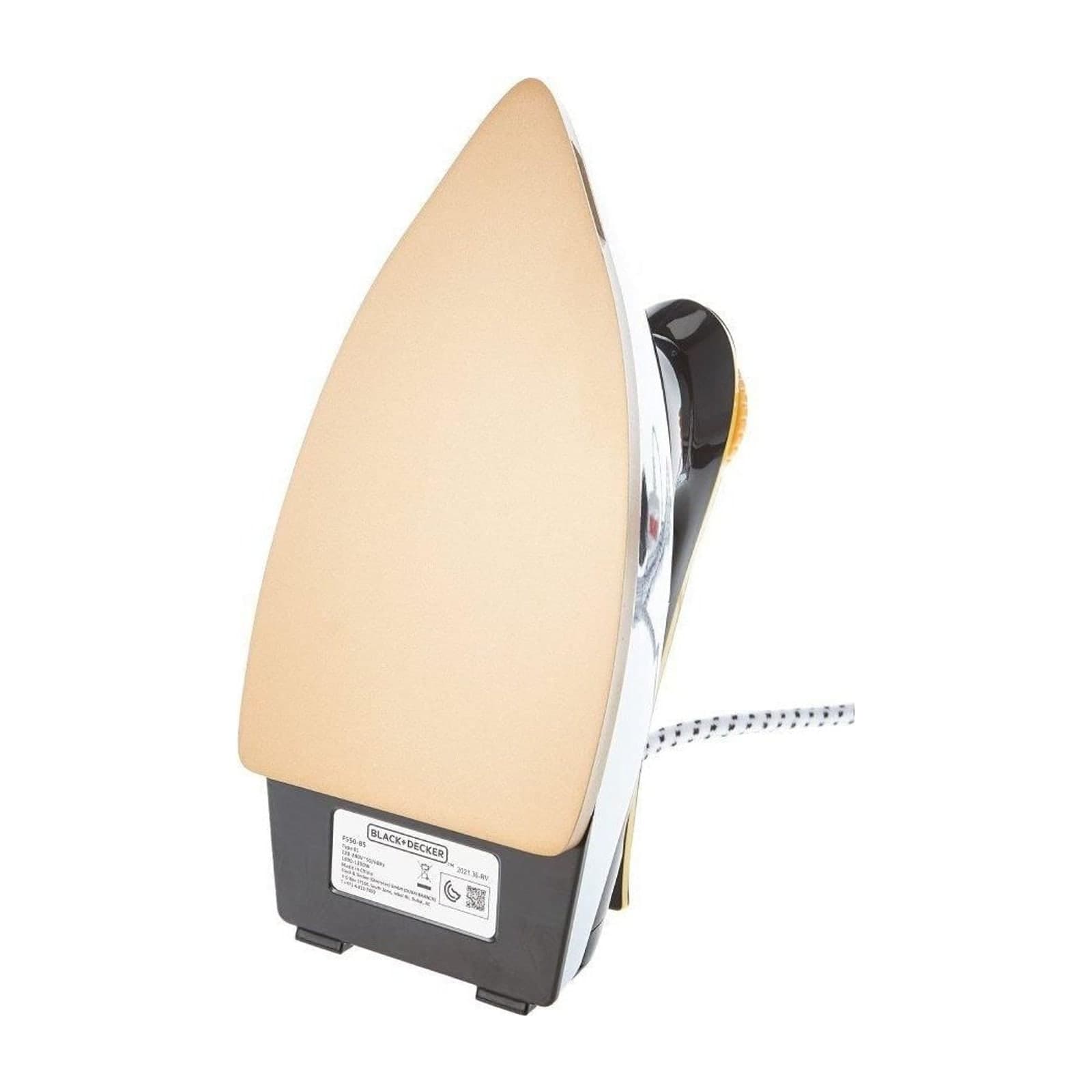 Black+Decker Heavy Weight Dry Iron F550, 1200 W, Black and Gold — alternate view