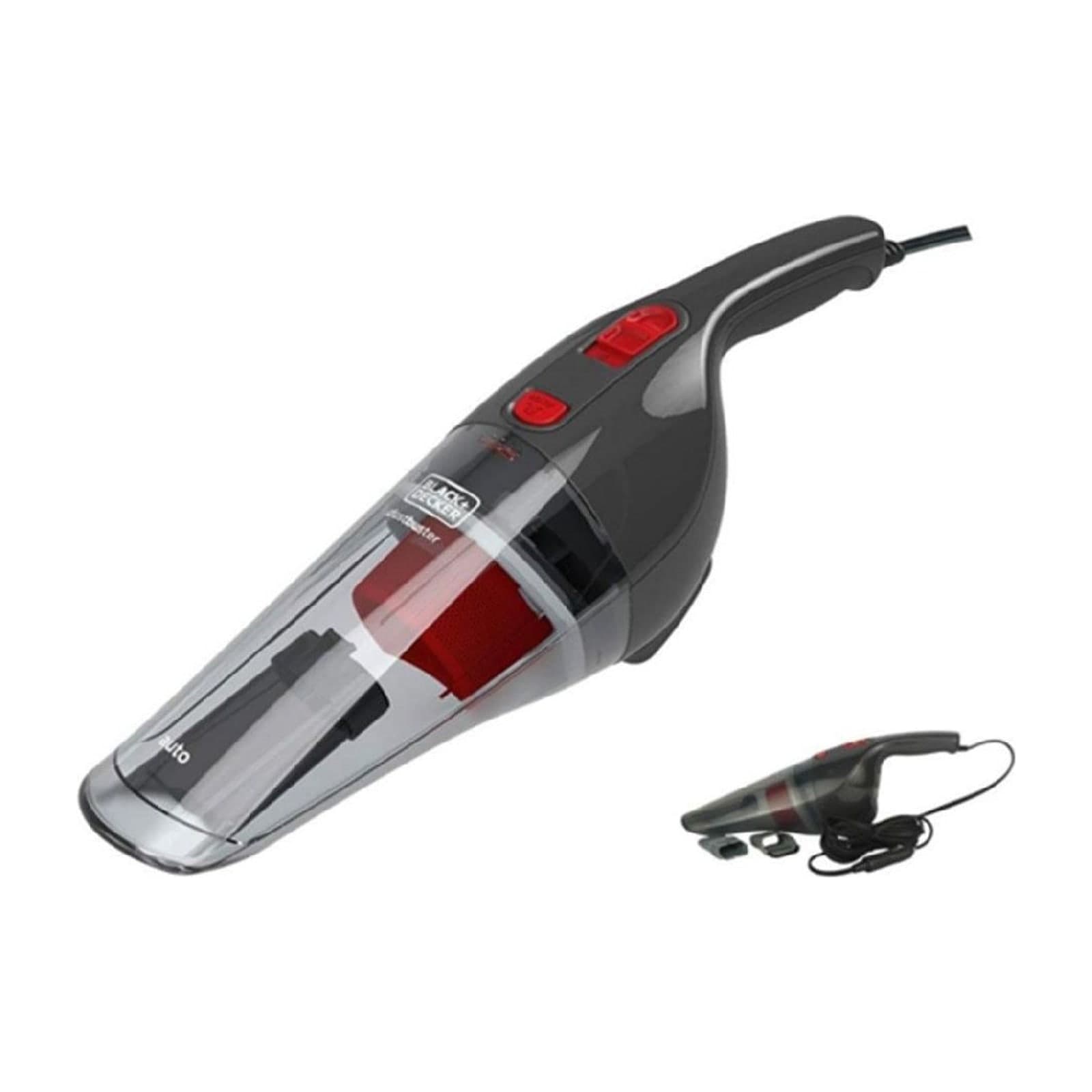 Black+Decker Auto Dustbuster Handheld Vacuum, 90 W, 0.38 L, 12 V, Grey