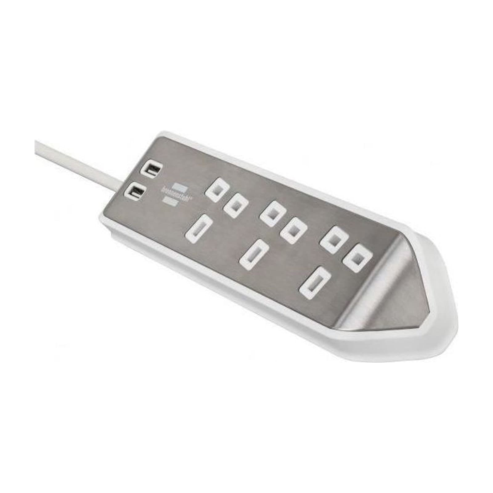 Brennenstuhl 3-Socket Power Extension with 2 USB Ports, 2 m — alternate view