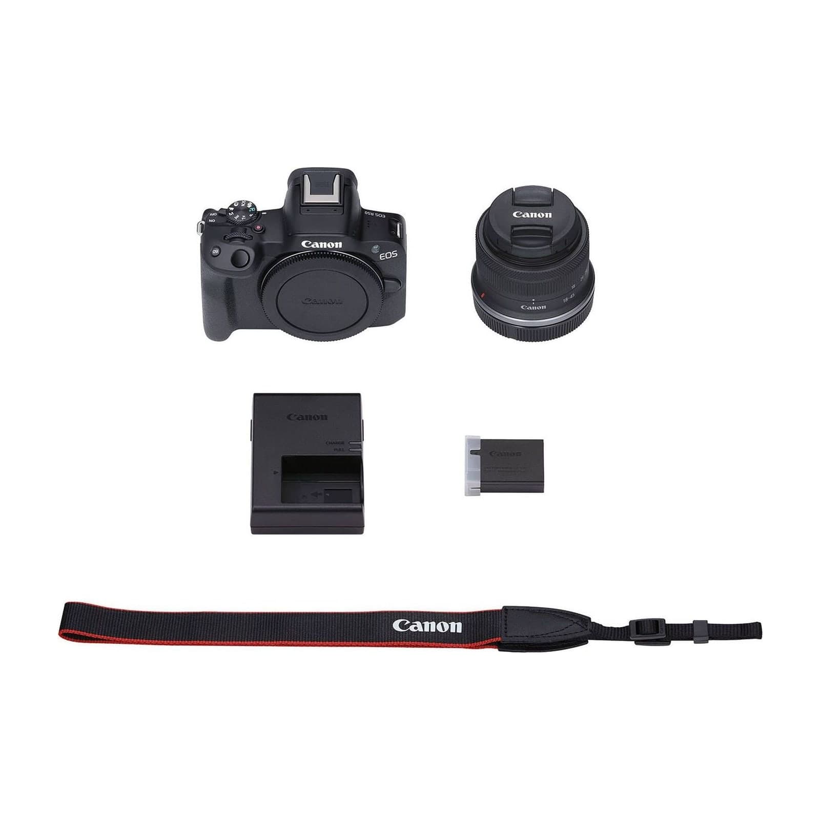 Canon EOS R50 Mirrorless Camera with RF-S 18-45mm Kit Lens — alternate view