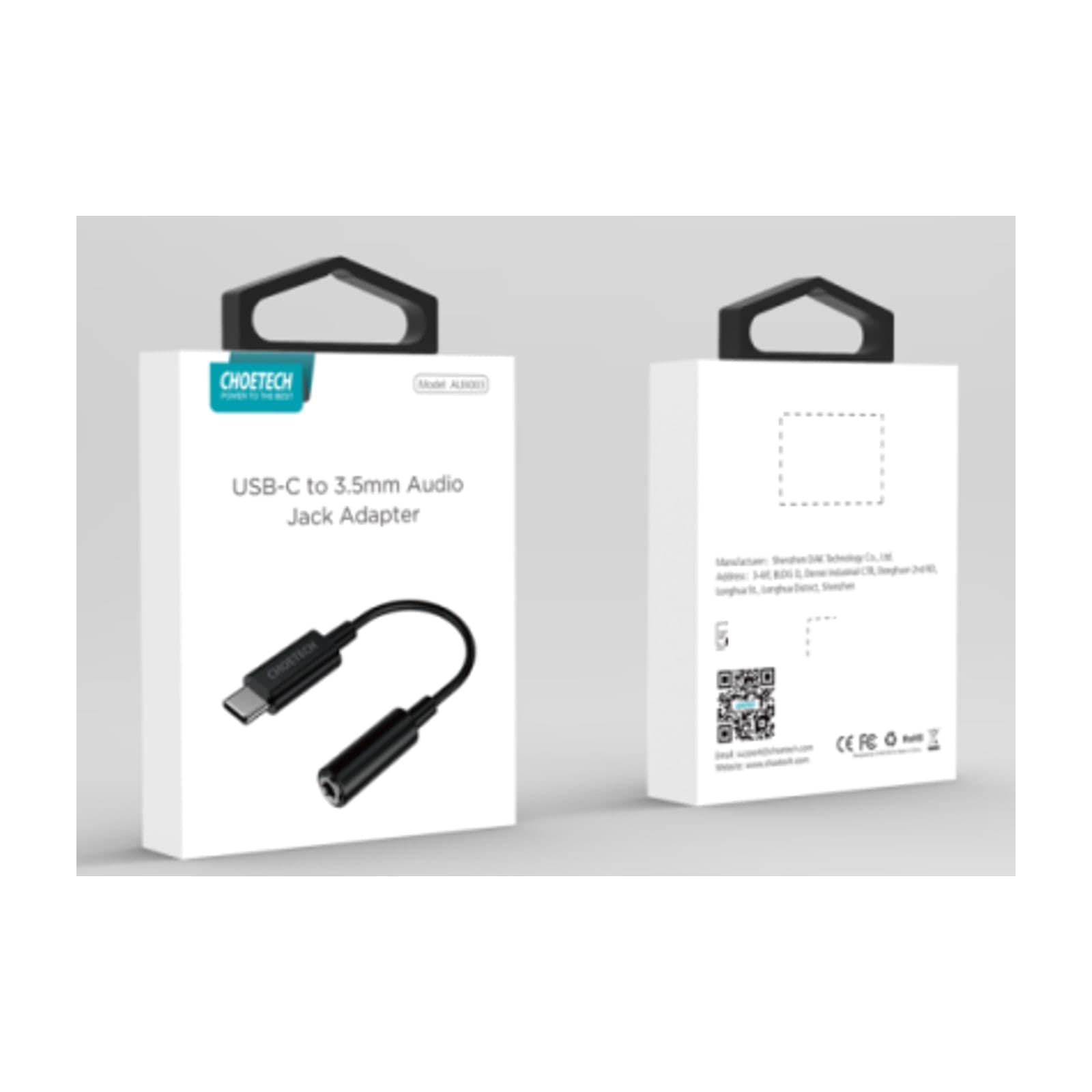 Choetech ساوندبريدج AUX003 محوّل USB-C إلى 3.5 مم، أسود — alternate view