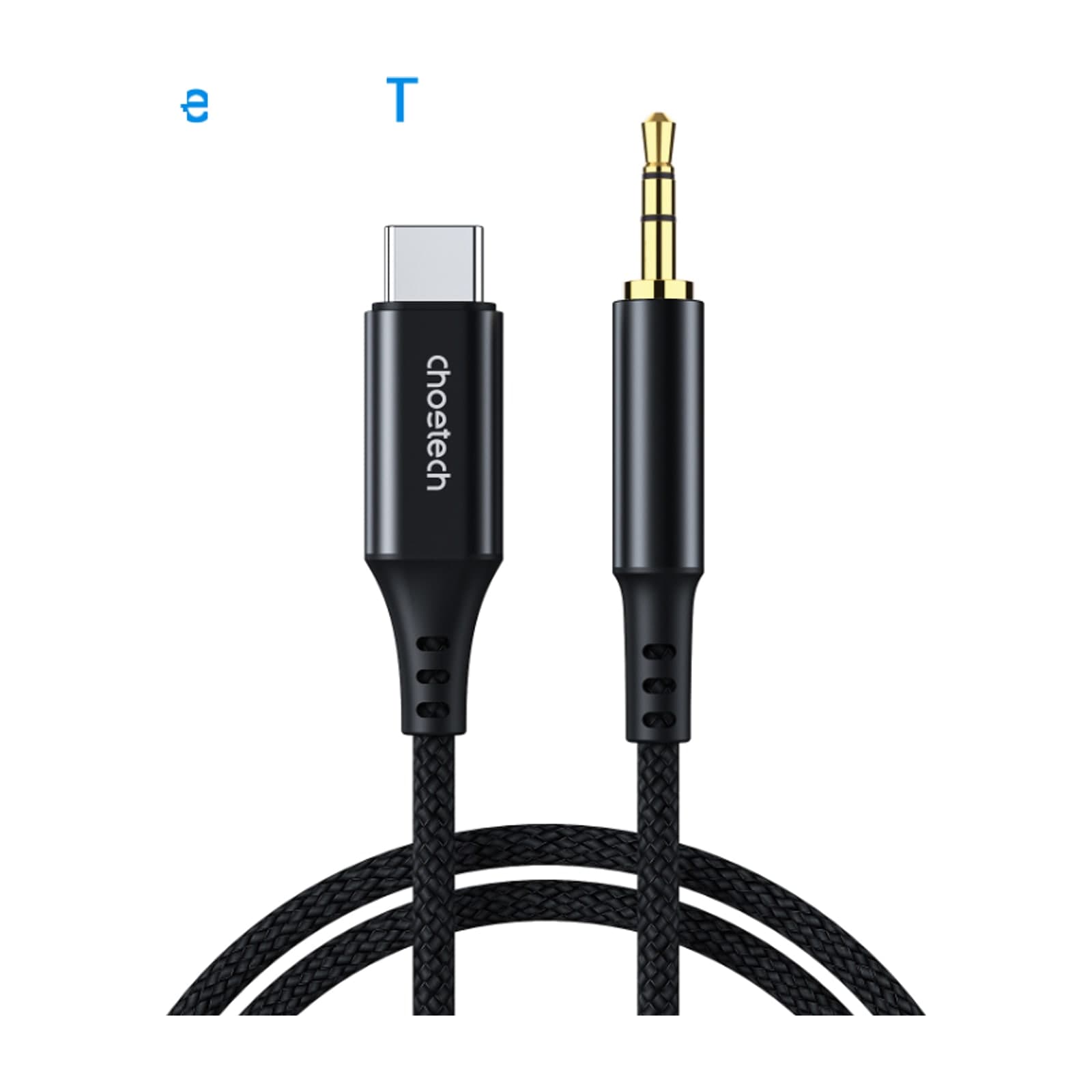 Choetech SoundBridge AUX008 USB-C to 3.5 mm Audio Cable, 2 m, Black