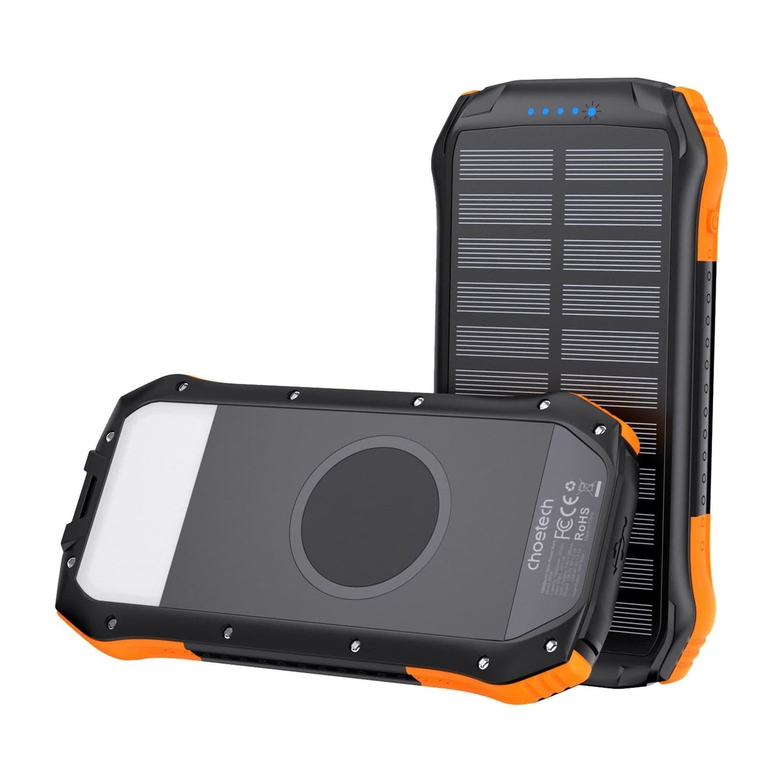 Choetech PowerLeap B658 Solar Power Bank, 10000 mAh, 10 W, Orange