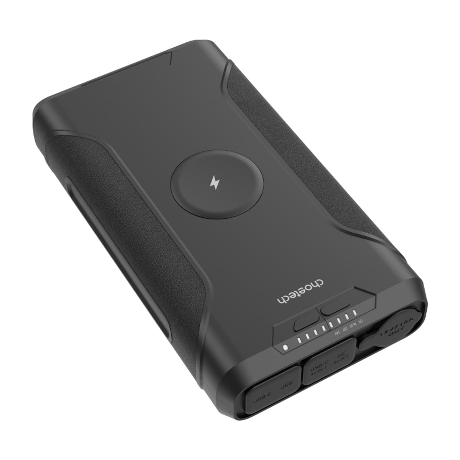 Choetech PowerLeap B661 Solar Power Bank, 69600 mAh, 80 W Solar Input, 60 W Output, Black
