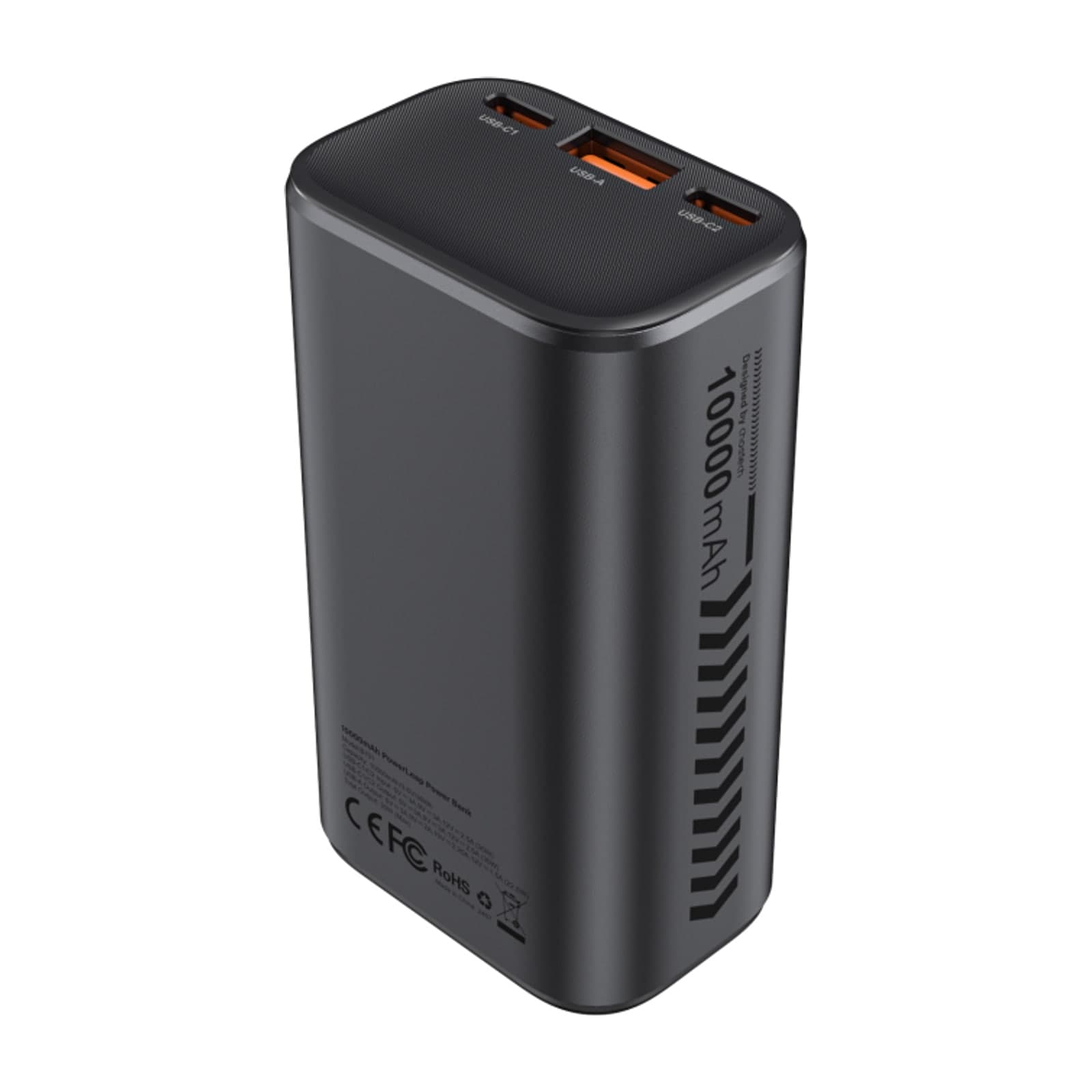 Choetech PowerLeap B701 Power Bank, 10000 mAh, 30 W, TFT Display, Grey