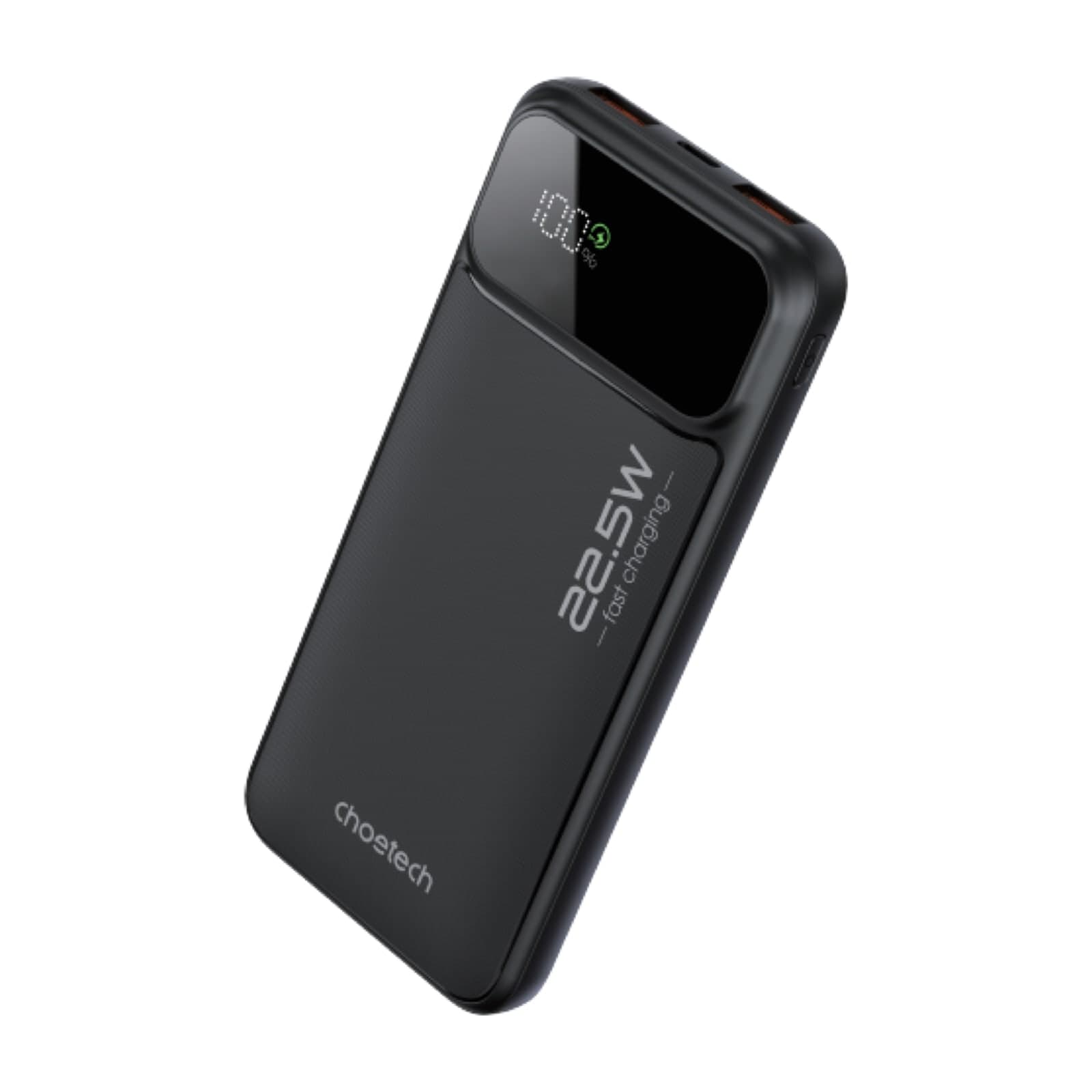 Choetech PowerLeap B728 Power Bank, 10000 mAh, 22.5 W, Digital Display, Black