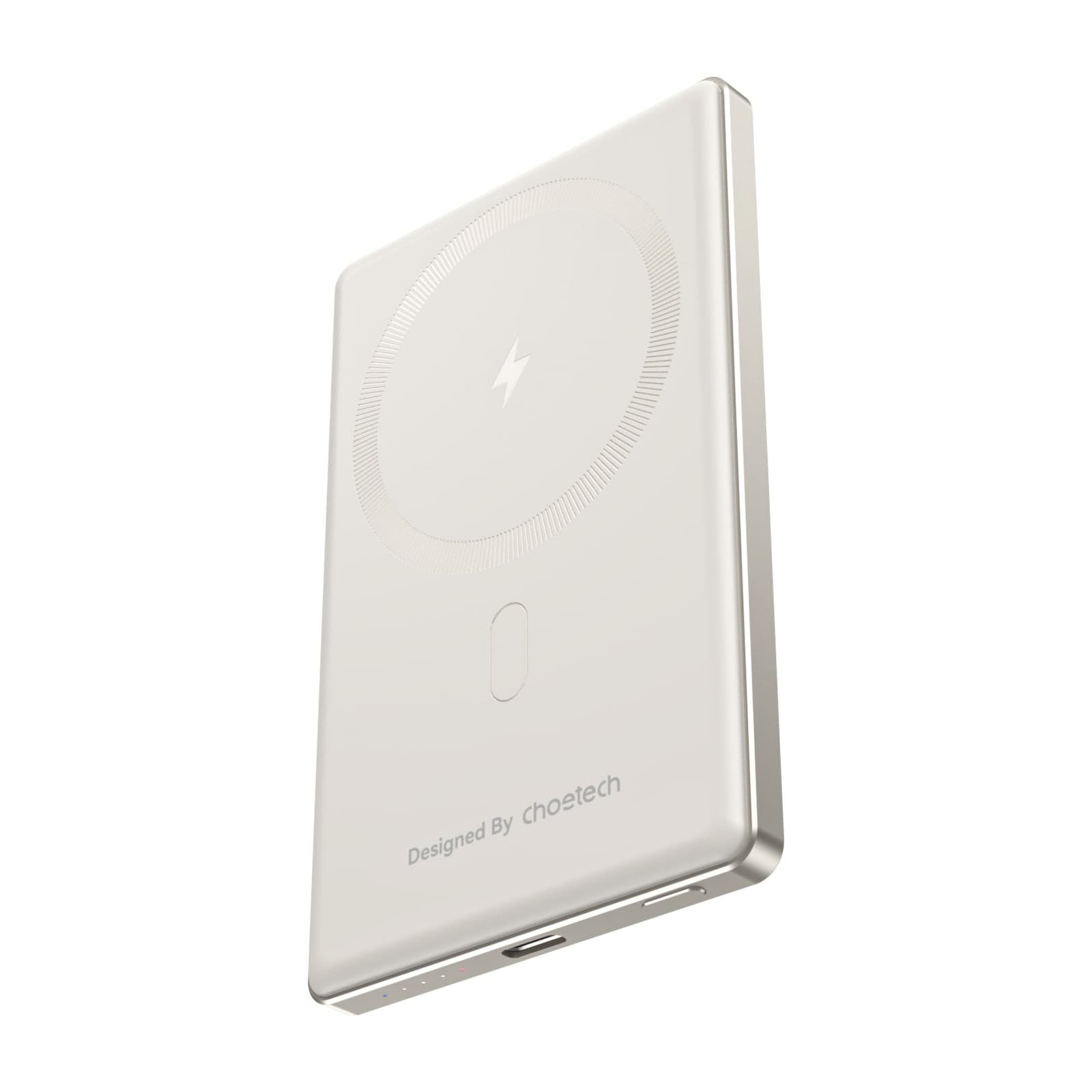 Choetech PowerLeap B738 Magnetic Power Bank, 5000 mAh, 8.9 mm Ultra-Thin, White