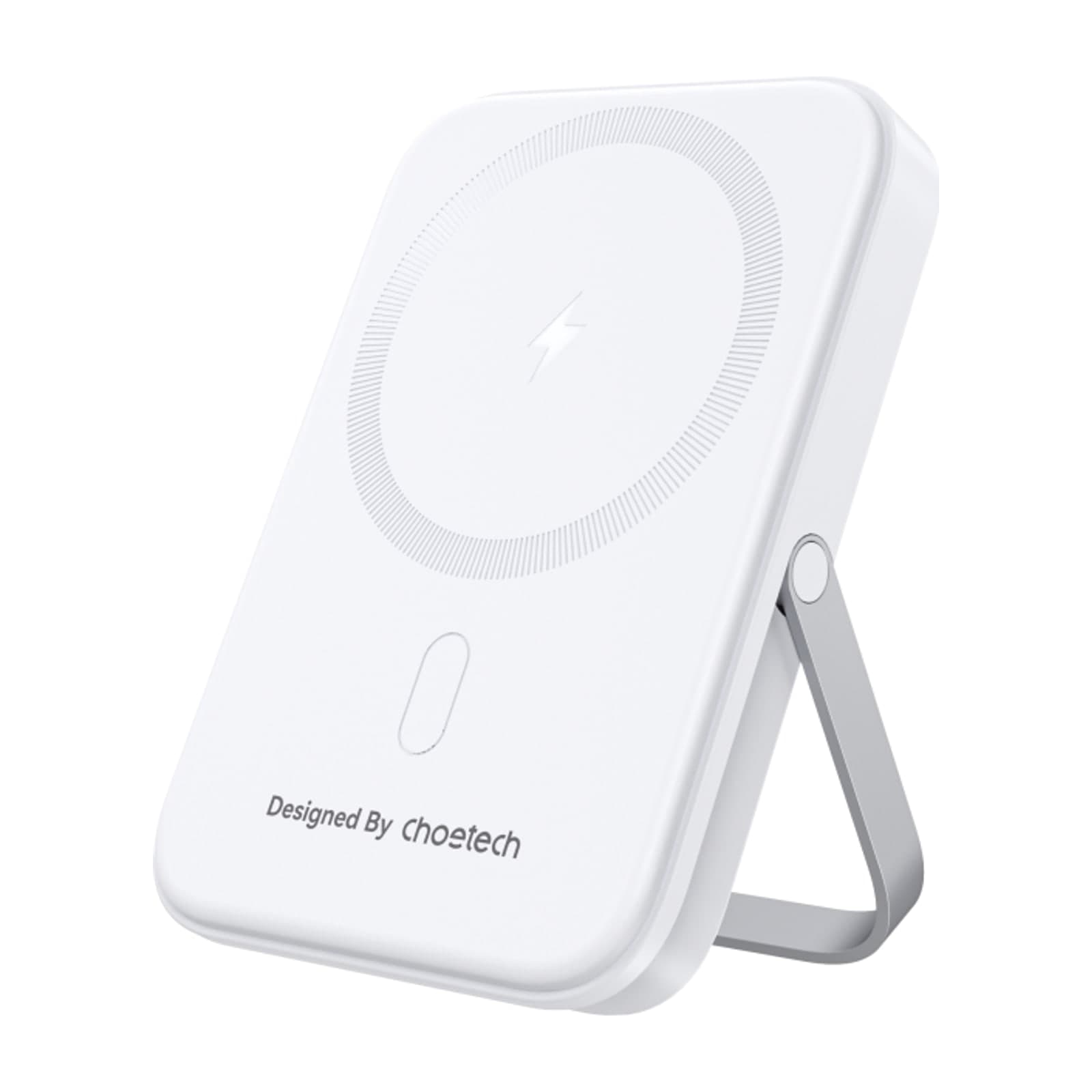 Choetech PowerLeap B742 Magnetic Power Bank with Stand, 5000 mAh, 15 W Wireless, White