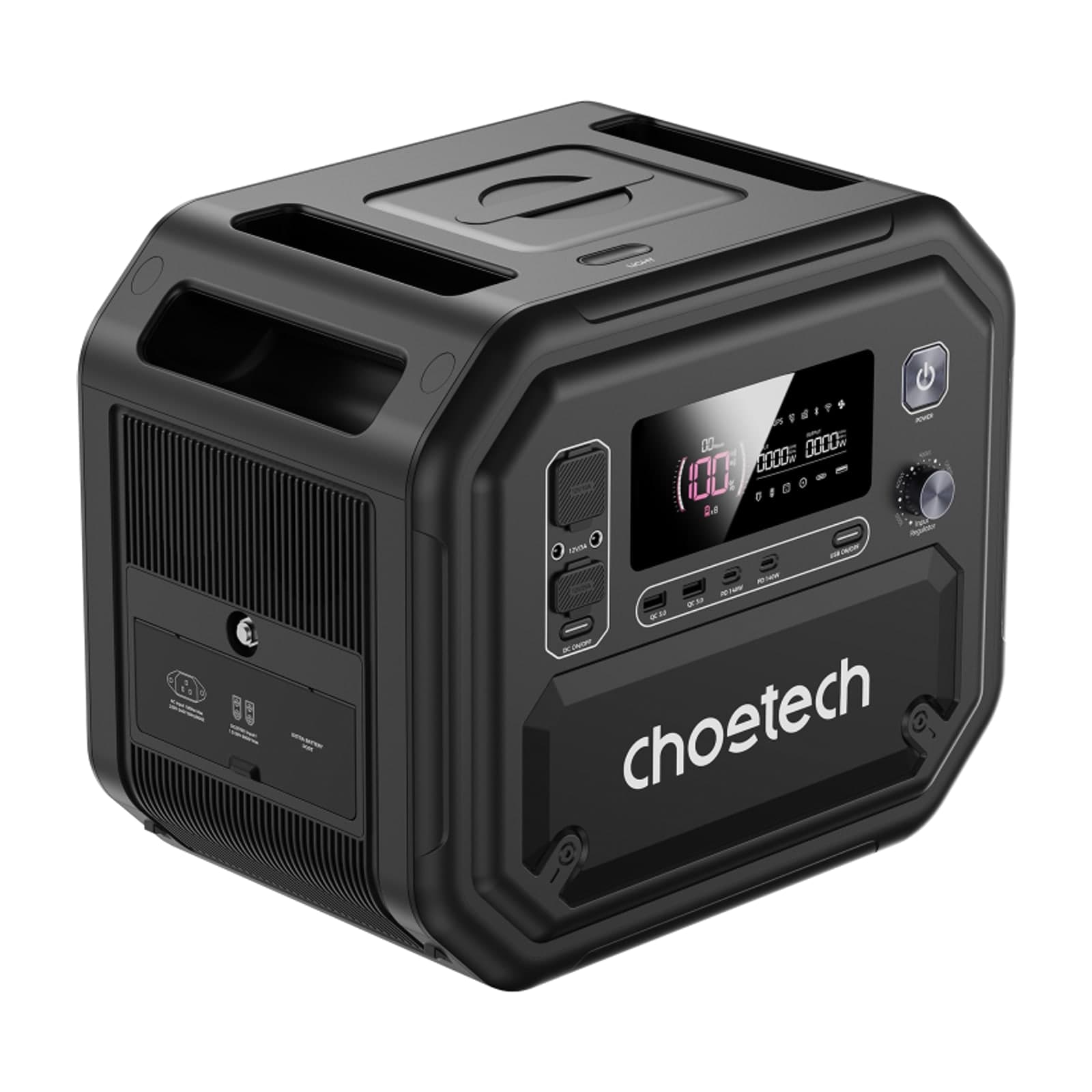 Choetech Ridge 3 2500W Parallel UPS Power Station, 2160 Wh, Black