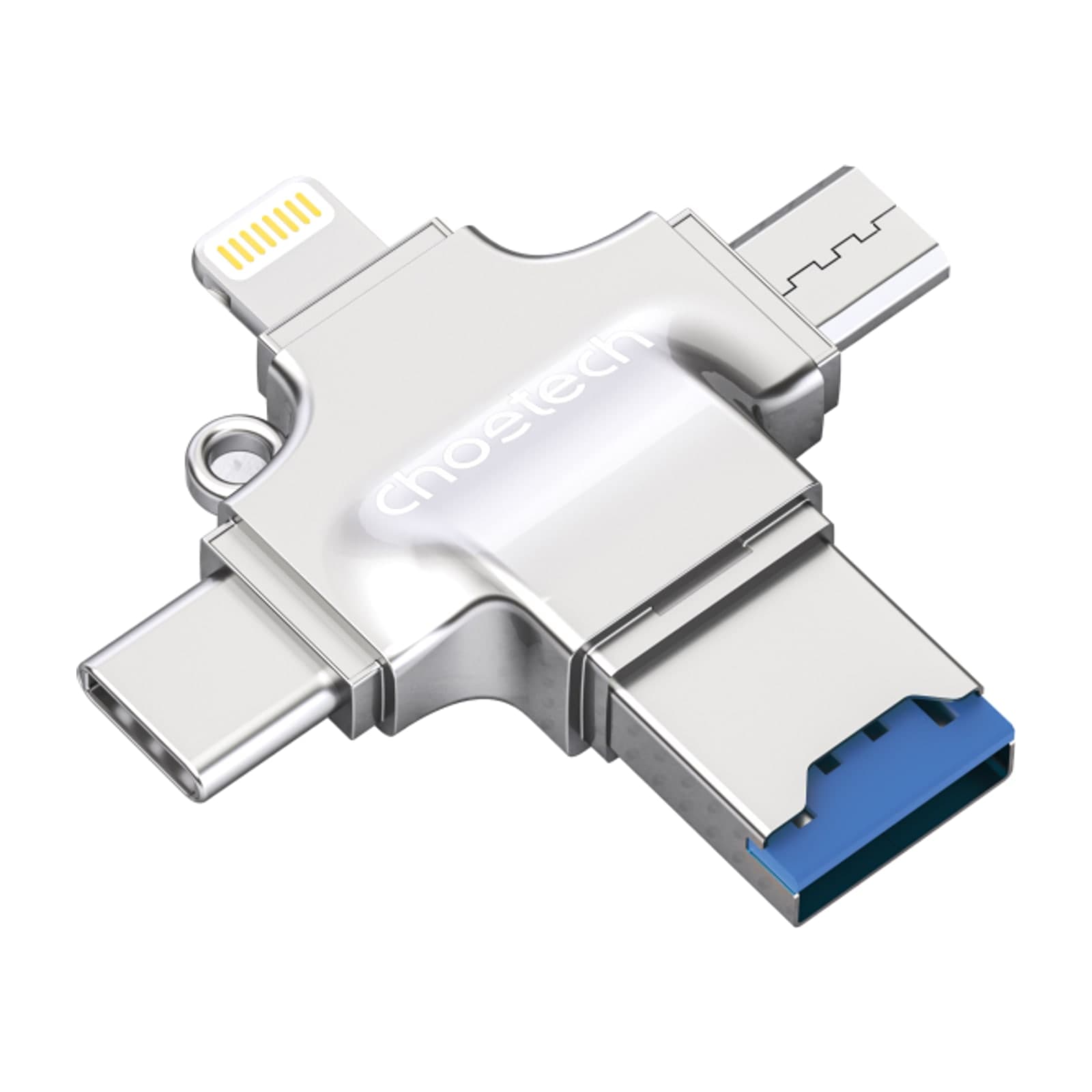Choetech HyperLink CR-002 4-in-1 Multi Card Reader, Silver