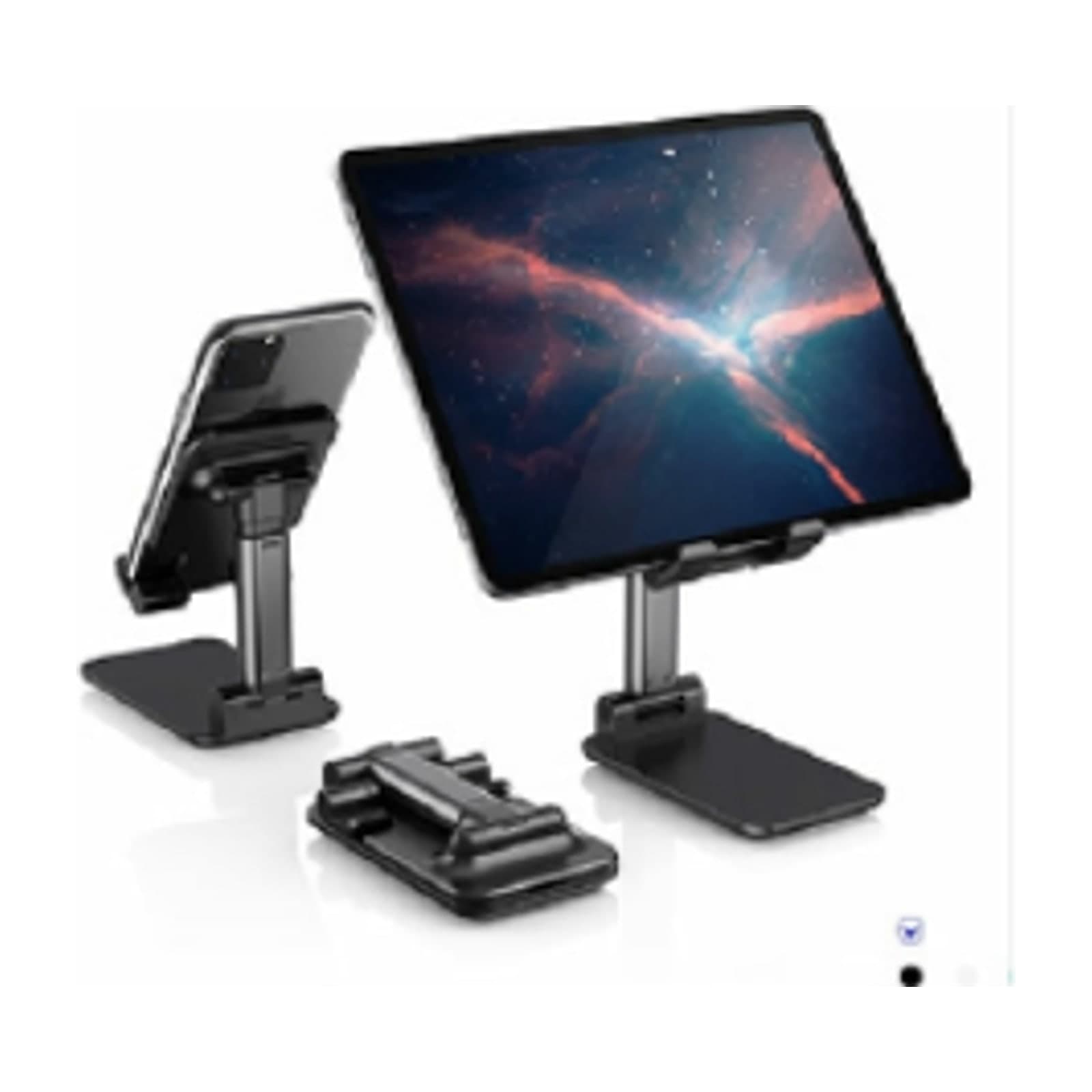 Choetech NexMount H88 Foldable Phone and Tablet Stand, Aluminium, Black
