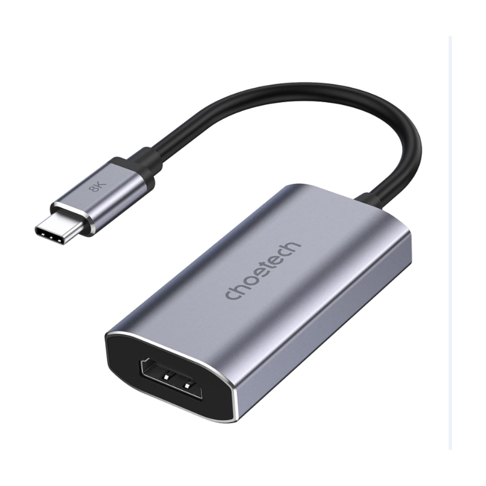 Choetech VisionLink HUB-H16 USB-C to HDMI Adapter Cable, 8K 60 Hz, 1.1 m, Grey