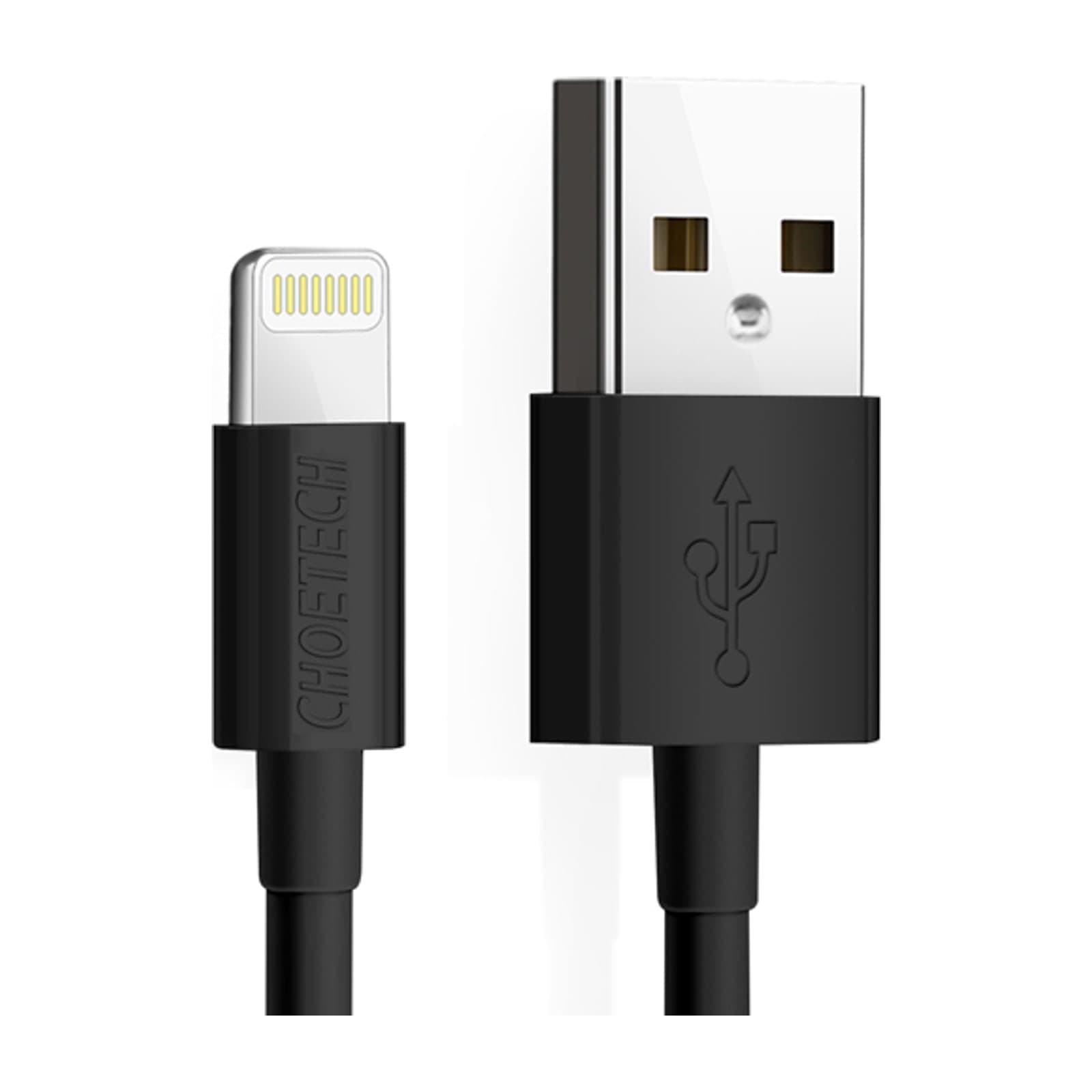 Choetech IP0026 MFi USB-A to Lightning Cable, 1.2 m, Black