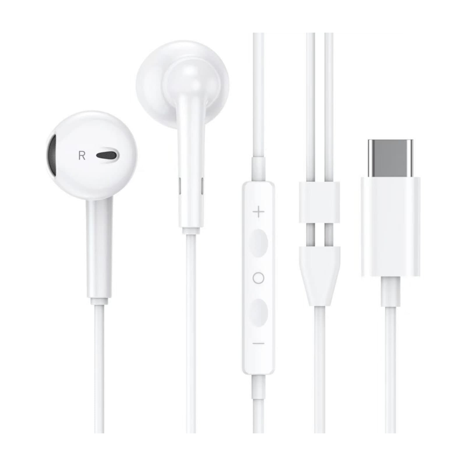 Choetech Aura OC-A017 Wired Earphones, USB-C, 1.2 m, White