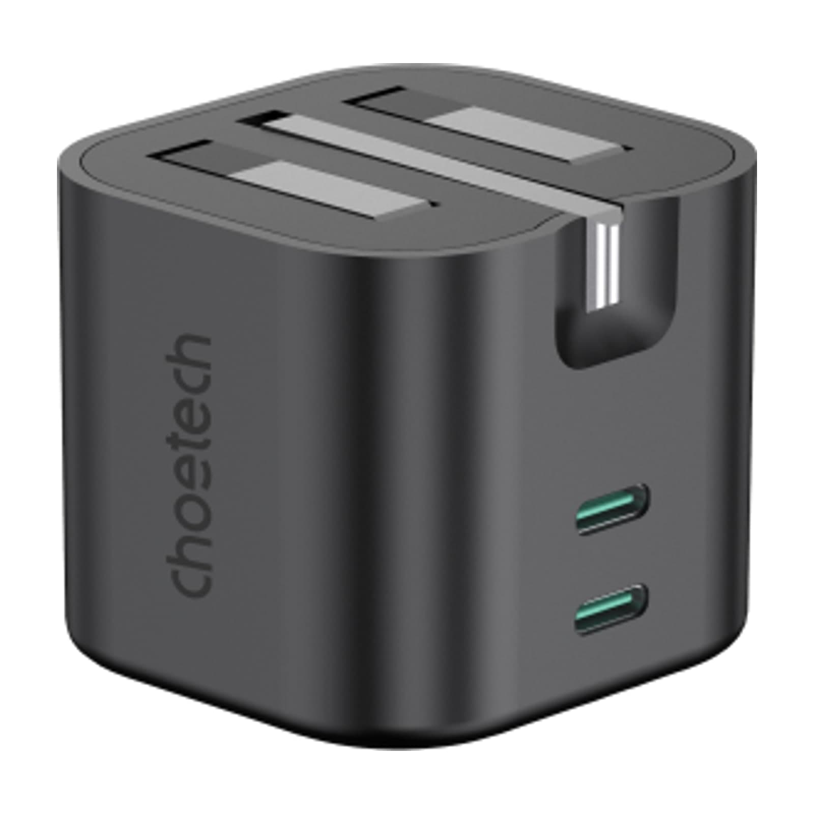 Choetech NexGen PD45W GaN Charger, foldable, UK, 1A1C, black