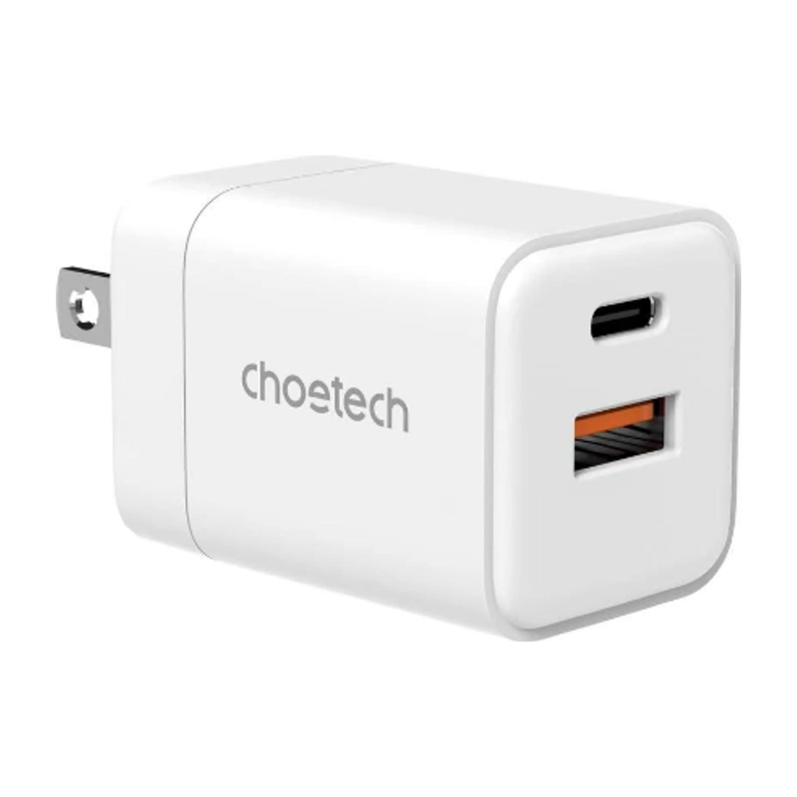 Choetech PowiX PD30W wall Charger, mini, US, 1A1C, white
