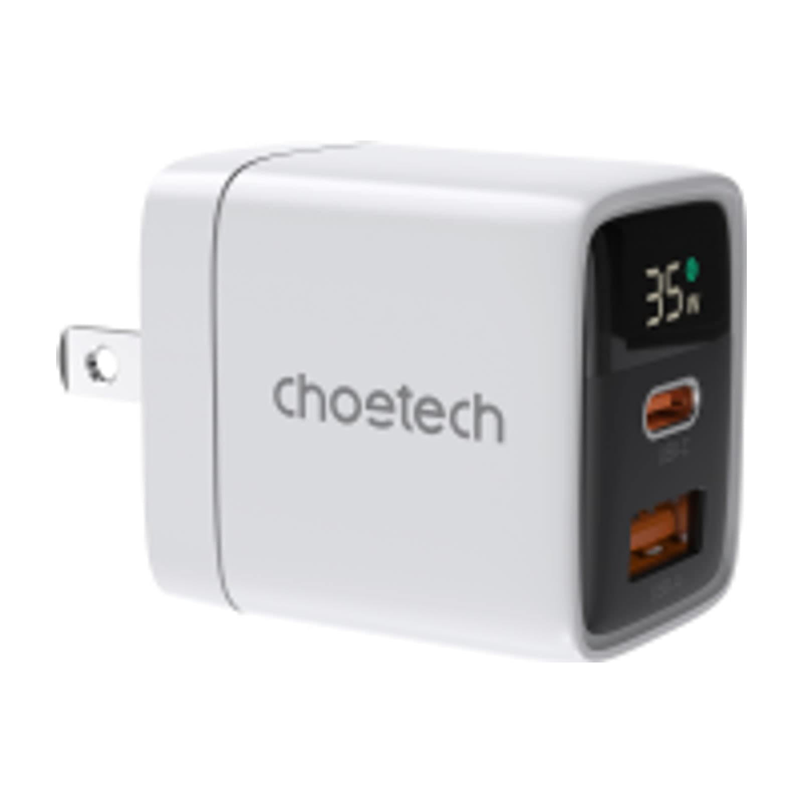 Choetech NexGen PD35W GaN Charger, with display, US, 1A1C, white