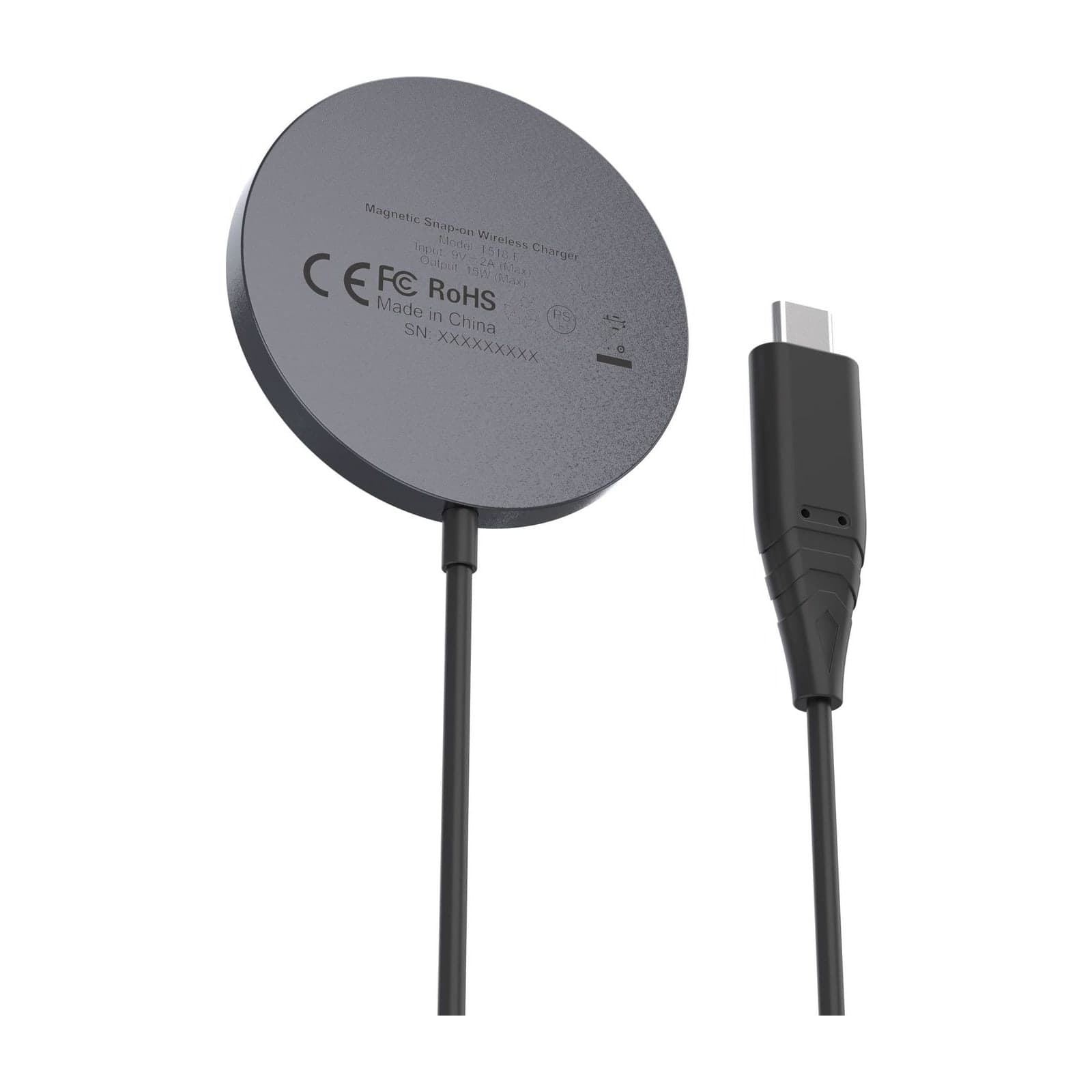 Choetech MagLeap T518-F Magnetic Wireless Charging Pad, 15W, Black