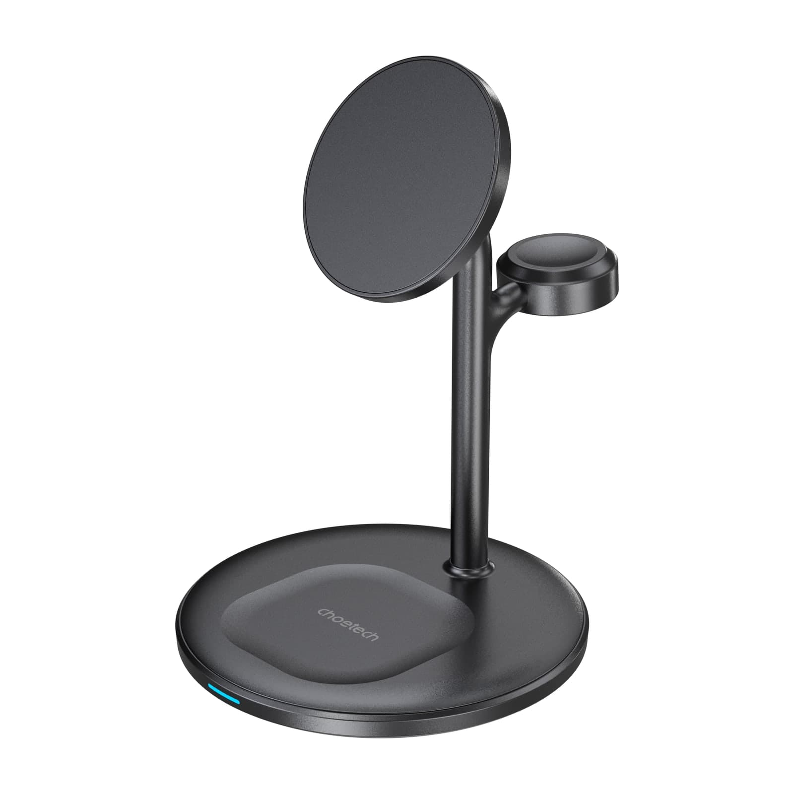 Choetech MagLeap T585-F 3-in-1 Qi2 Magnetic Wireless Charger with Stand, 15W, Black