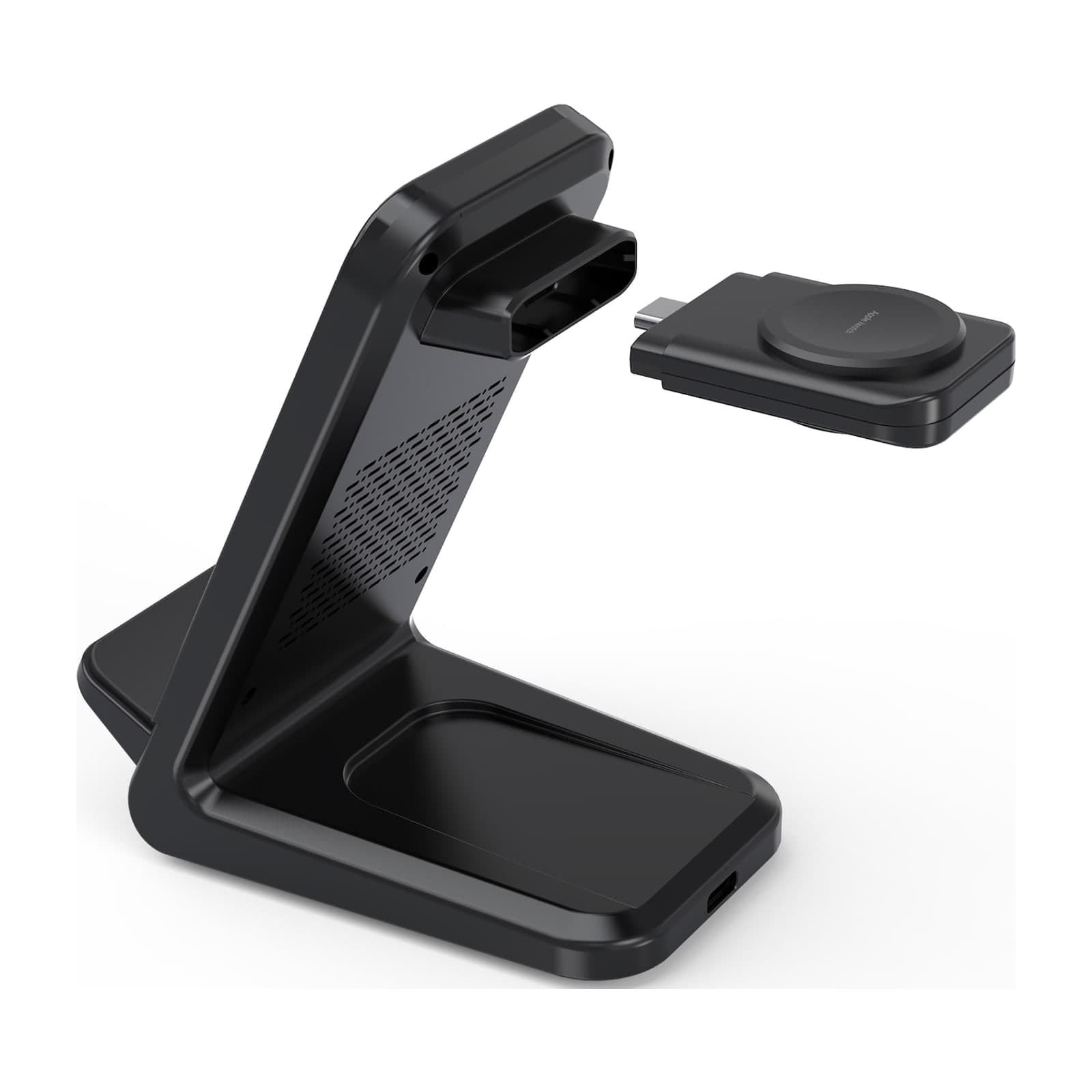 Choetech MagLeap T608-F 3-in-1 Magnetic Wireless Charger for Apple and Samsung Watches, 15W, Black