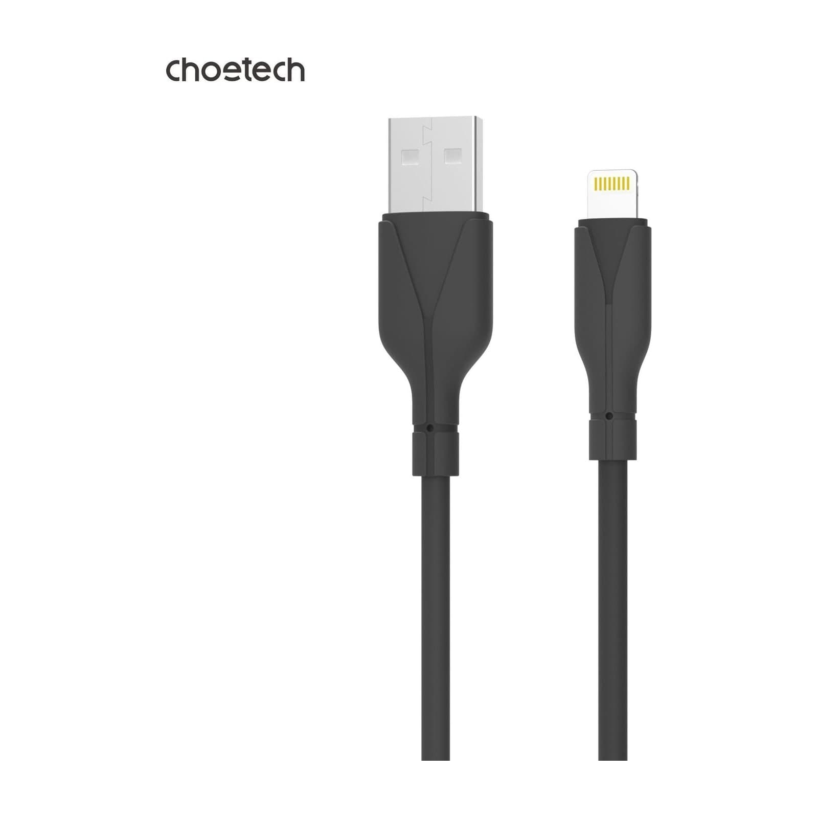 Choetech PowerSync XAL-0003 Silicone Lightning Cable, USB-A, 1 m, Black