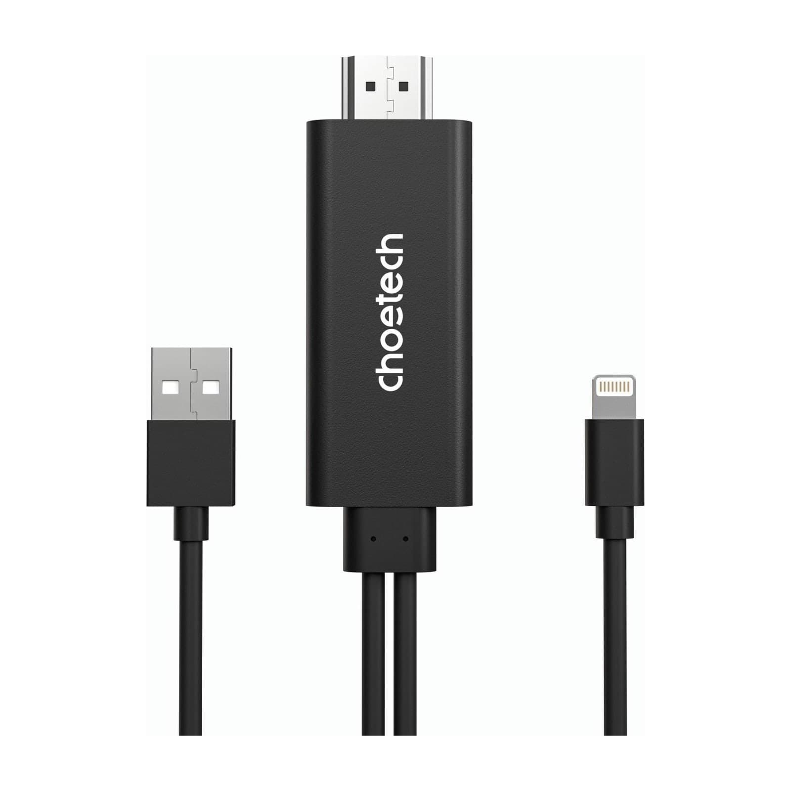 Choetech VisionLink XLH-001 Lightning to HDMI Cable, 1080p, 1.8 m, Black
