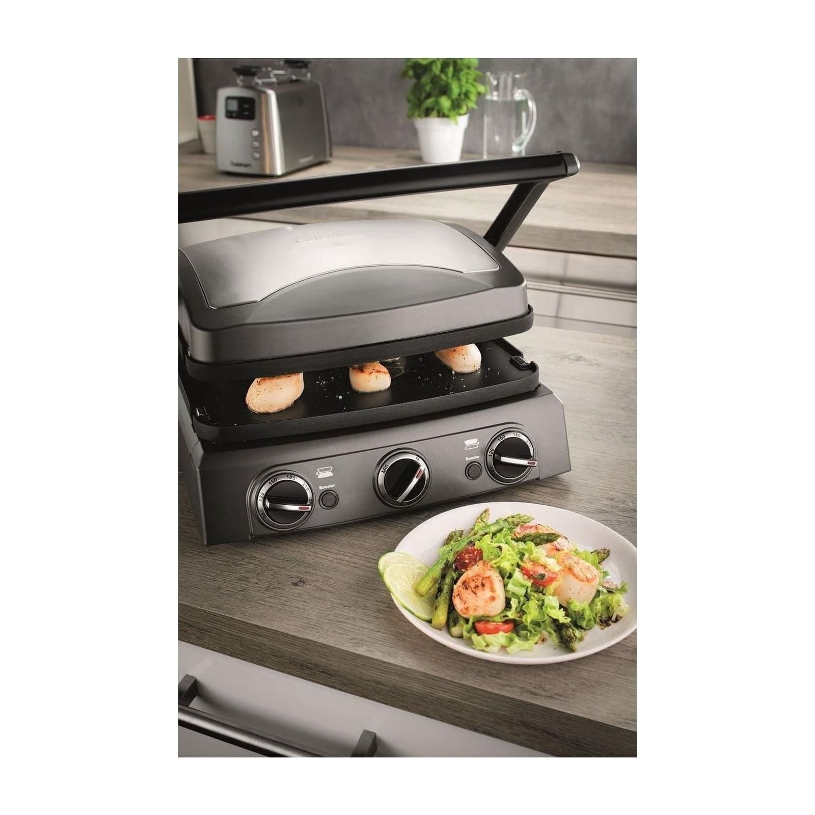 Cuisinart GR50E Griddler, 2000 W, Silver — alternate view