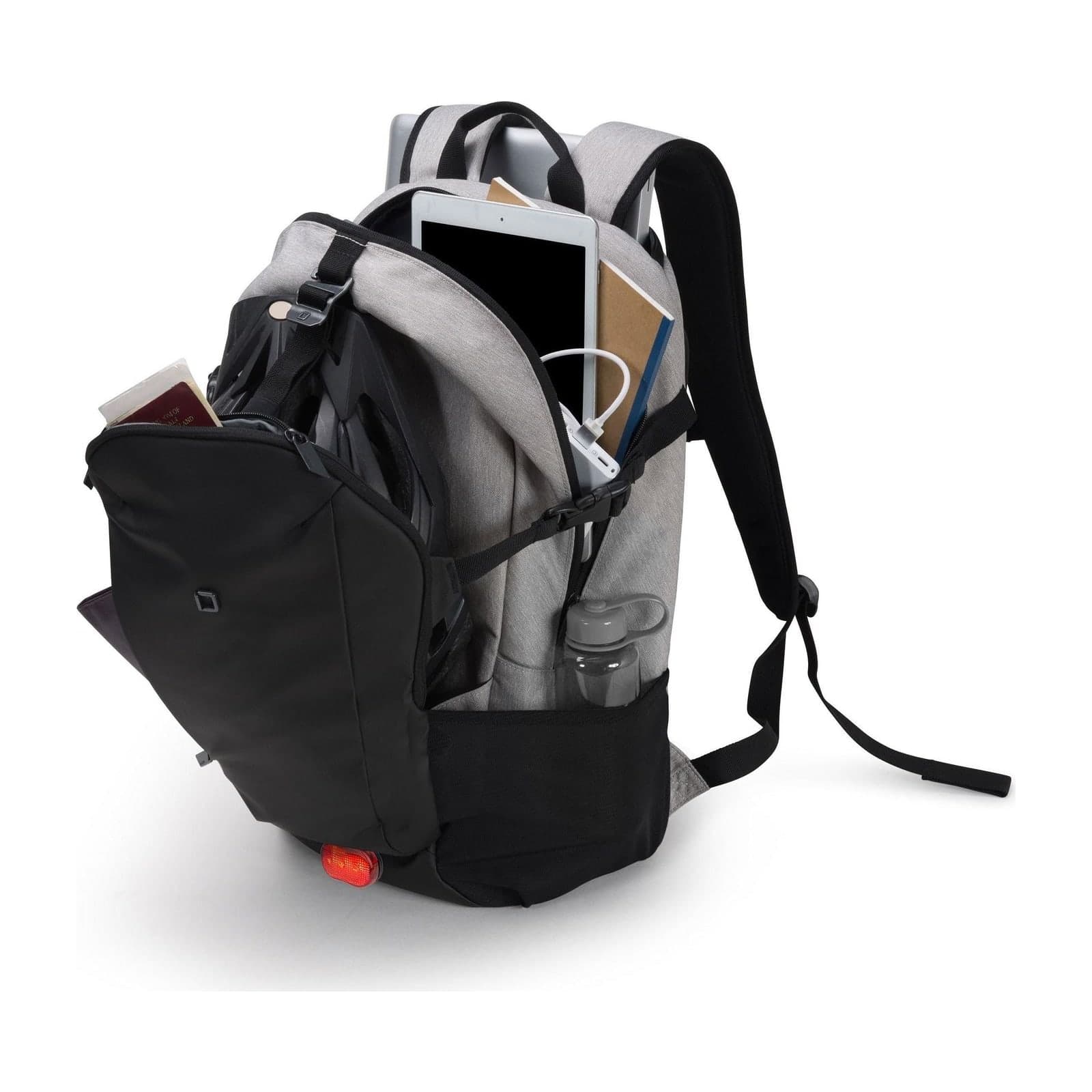 Dicota Go Backpack, 13 to 15.6-inch, Light Grey — alternate view
