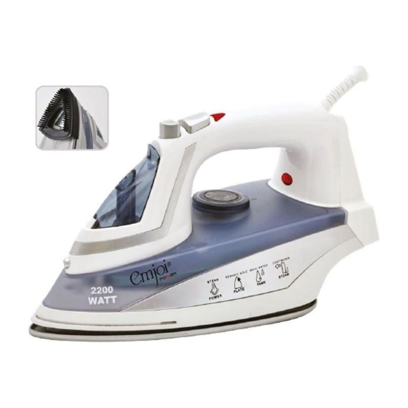 Emjoi Power Built-In Steam Generator Iron UEI-280, 2200 W, White — alternate view