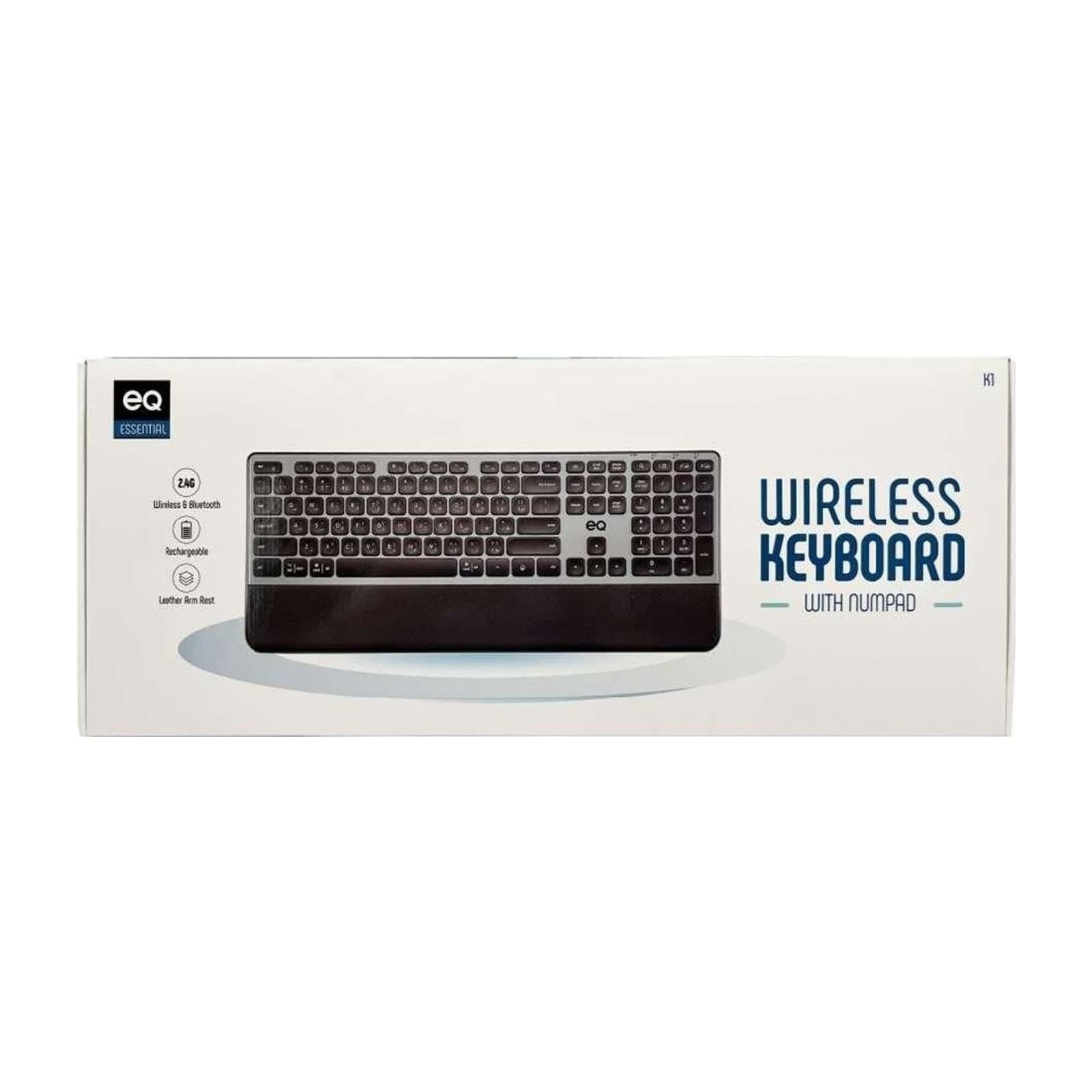 EQ K1 Wireless Rechargeable Keyboard, Grey — alternate view
