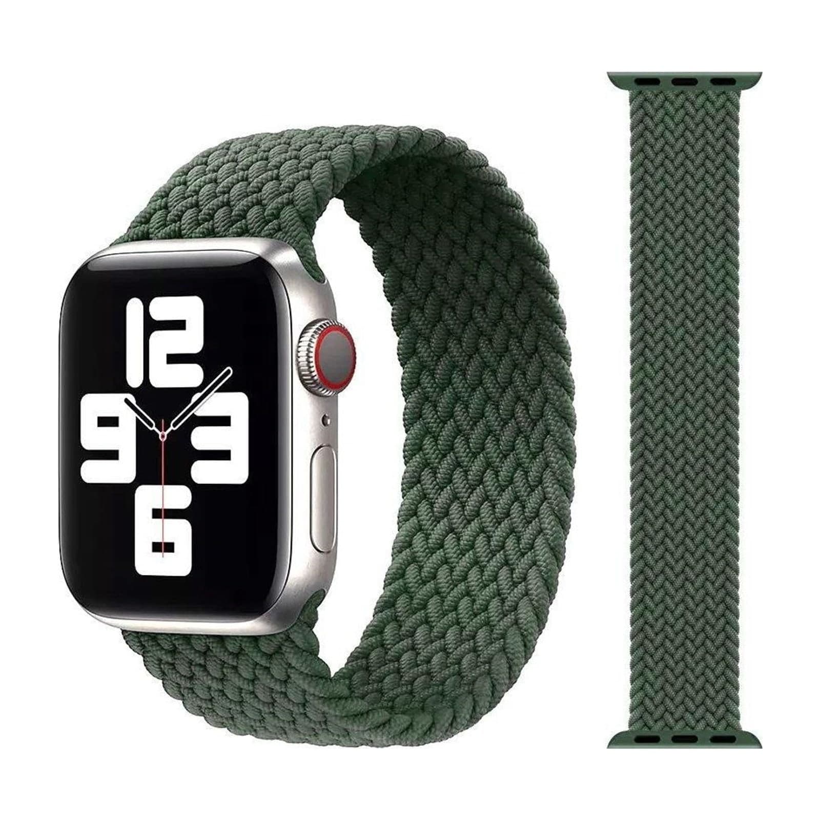 EQ Magnetic Nylon Woven Strap for Apple Watch 45 mm, Green — alternate view