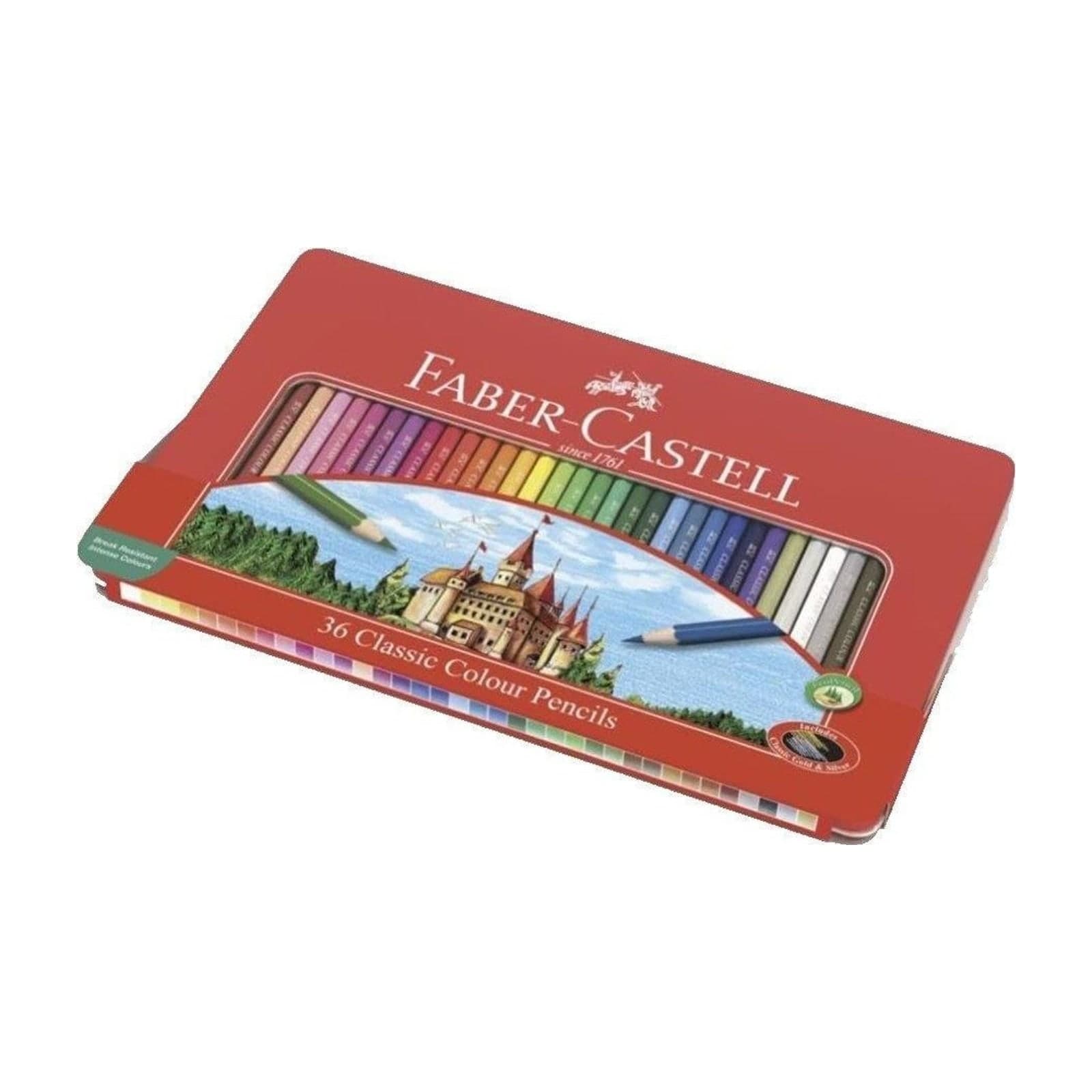 Faber-Castell Classic Colour Pencils, Tin of 36