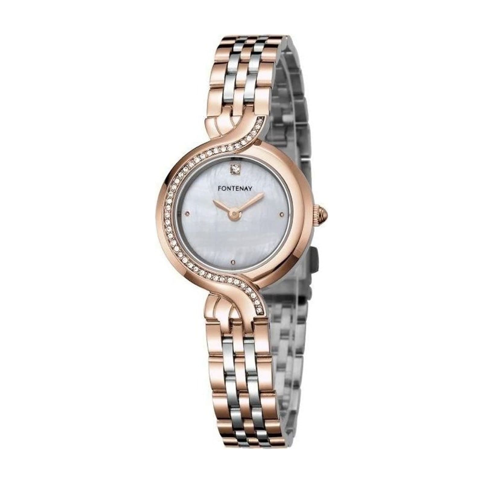 Fontenay 325WUD Women's Watch, 30 mm, Two-Tone Bracelet