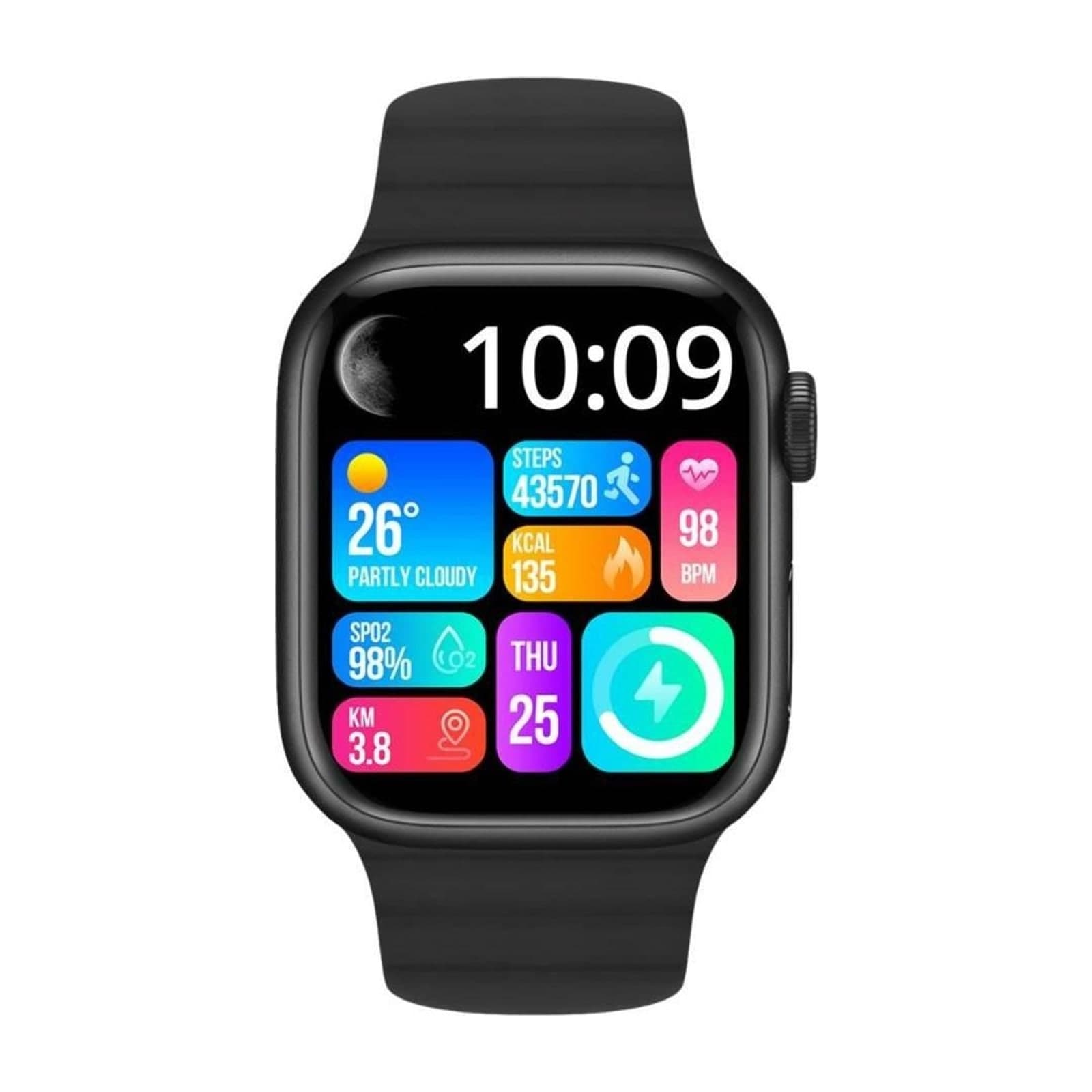 G-Tab FT10 Smart Watch, 2.04-inch AMOLED, Black