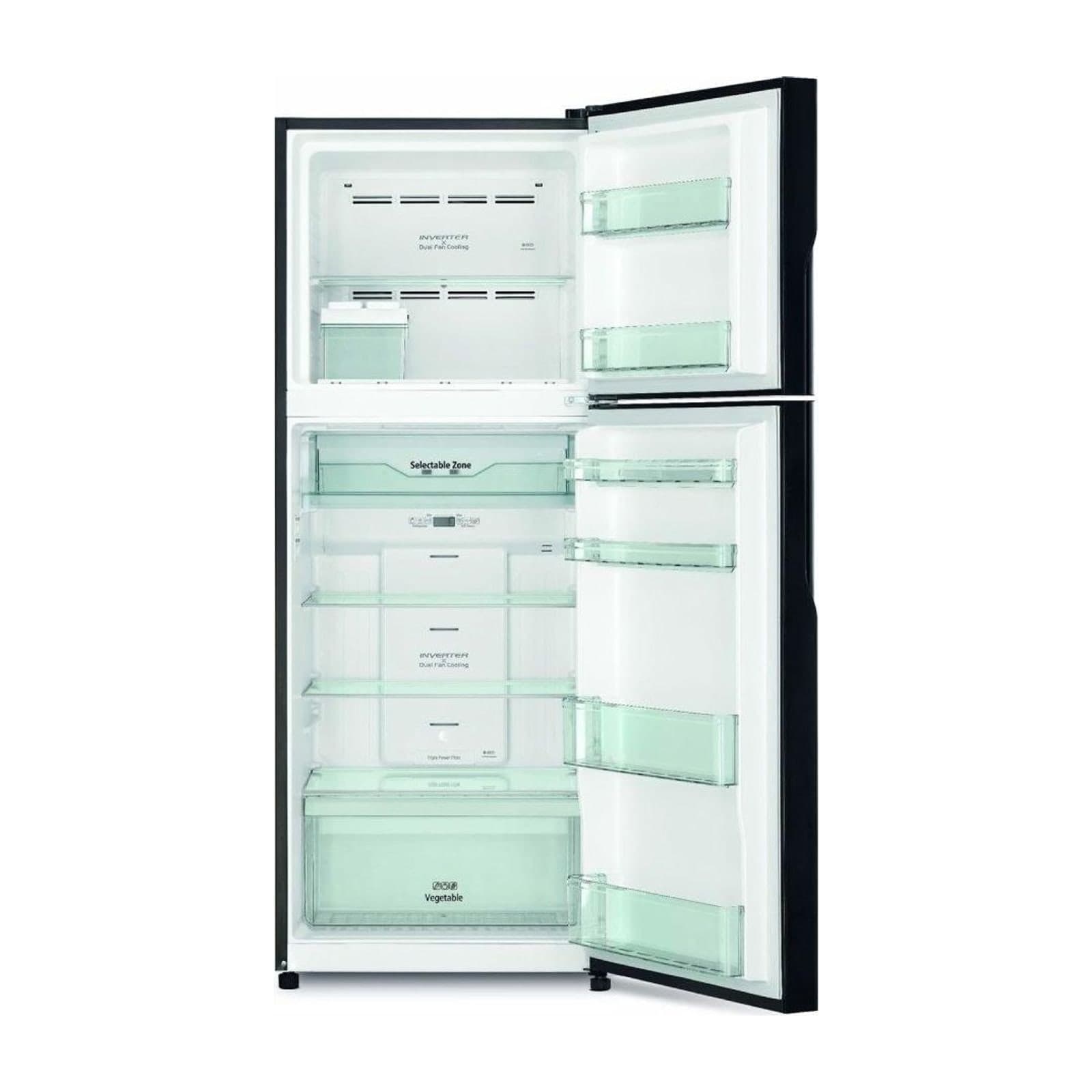 Hitachi R-VX470PS9K Top-Freezer Refrigerator, 14.3 cu ft, Silver — alternate view