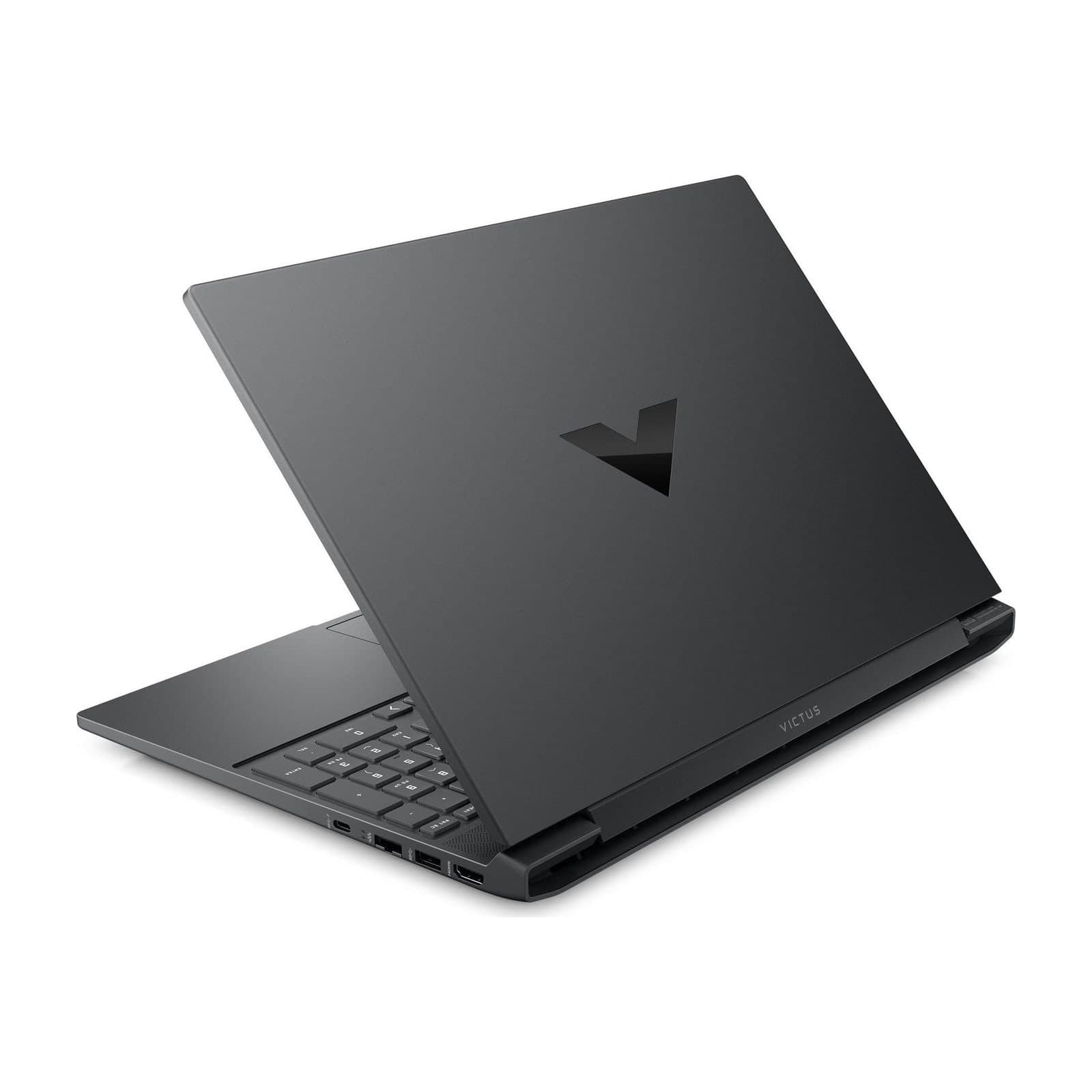 HP Victus 15 gaming laptop from behind