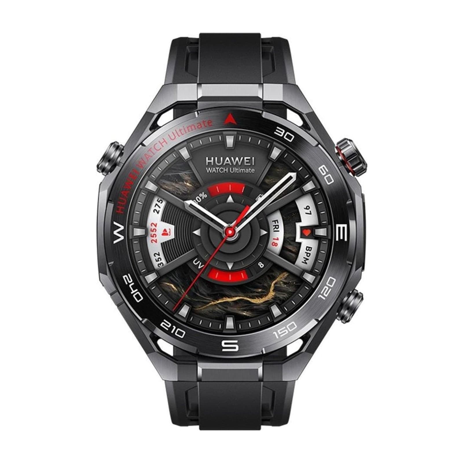 Huawei Watch Ultimate 2, 1.5-inch AMOLED, Fluoroelastomer Strap, Black