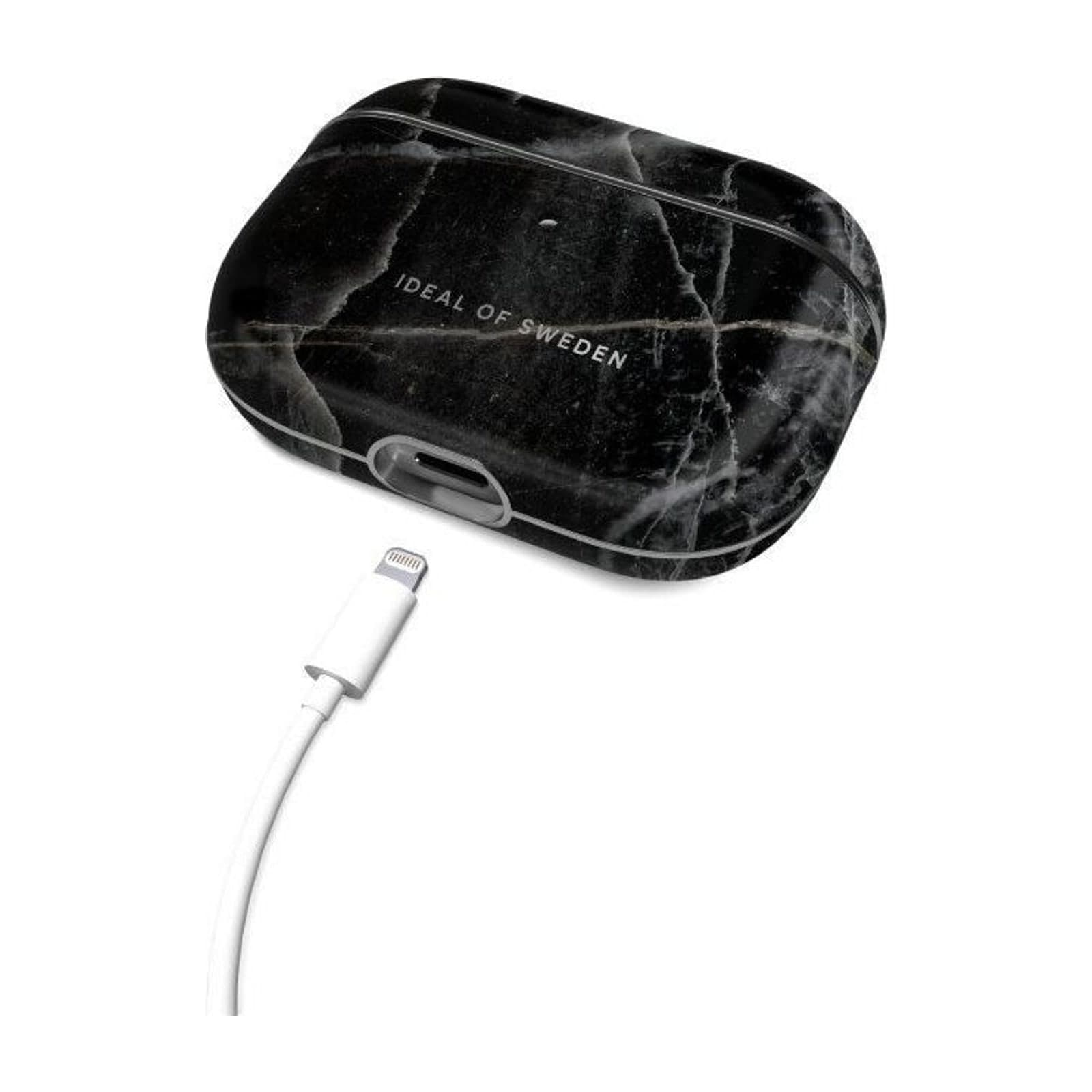 iDeal of Sweden Case for AirPods Pro, Black Thunder Marble — alternate view