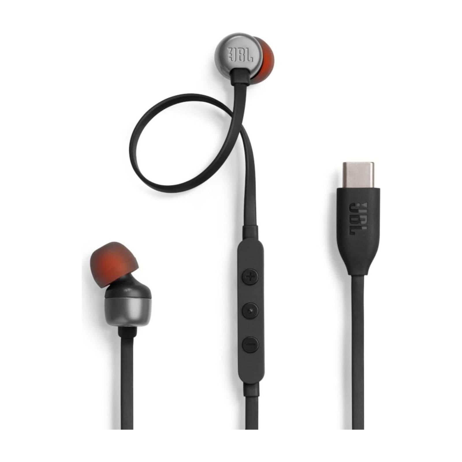 JBL Tune 310C USB-C wired in-ear headphones, black