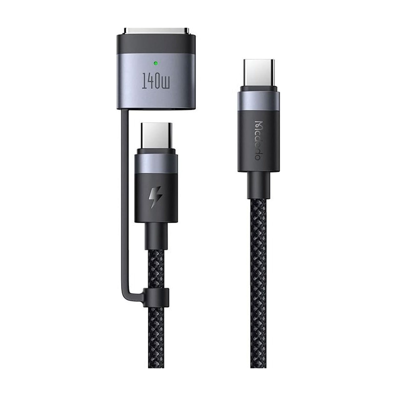 Mcdodo CA-0140 2-in-1 USB-C to USB-C and MagSafe 3 Cable, 240 W, 2 m